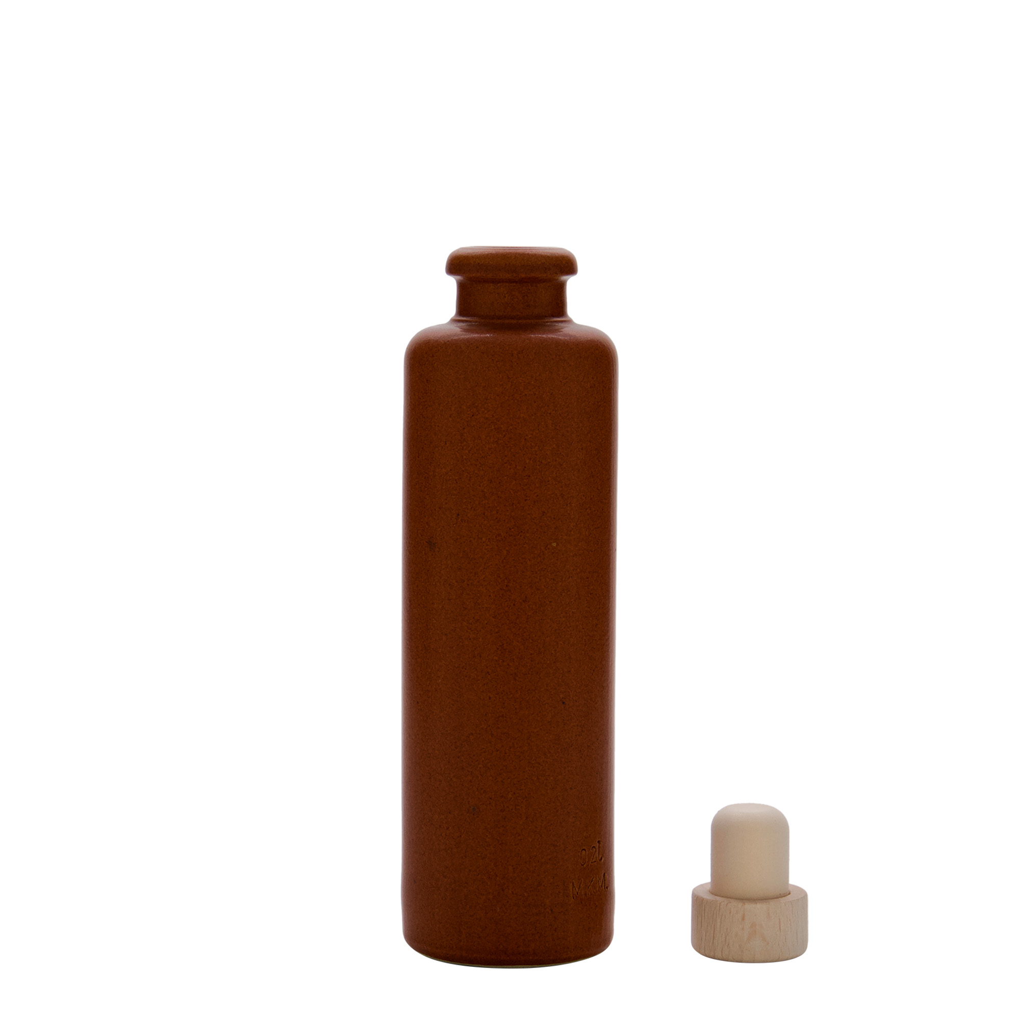 200 ml hlinený džbán, kamenina, červeno-hnedý, hrdlo: korok