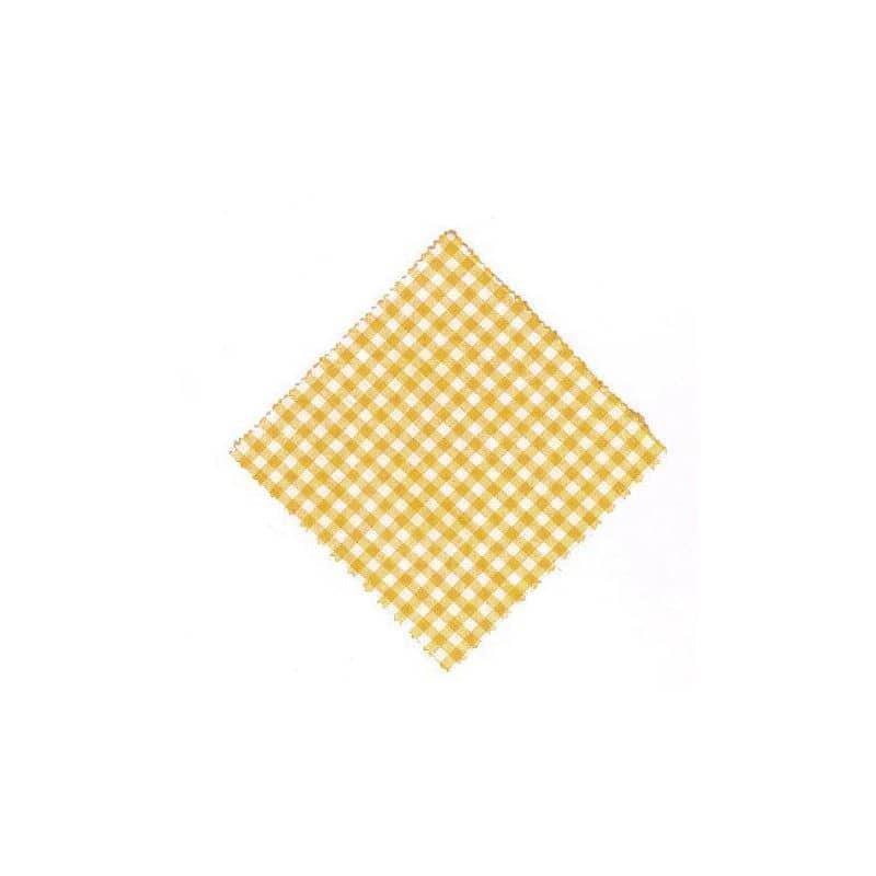 Textilné dečky kárované 12 x 12, štvorcové, textil, žltá farba, hrdlo: TO38-TO53 Textilné dečky kárované 12 x 12, štvorcové, textil, žltá farba, hrdlo: TO38-TO53
