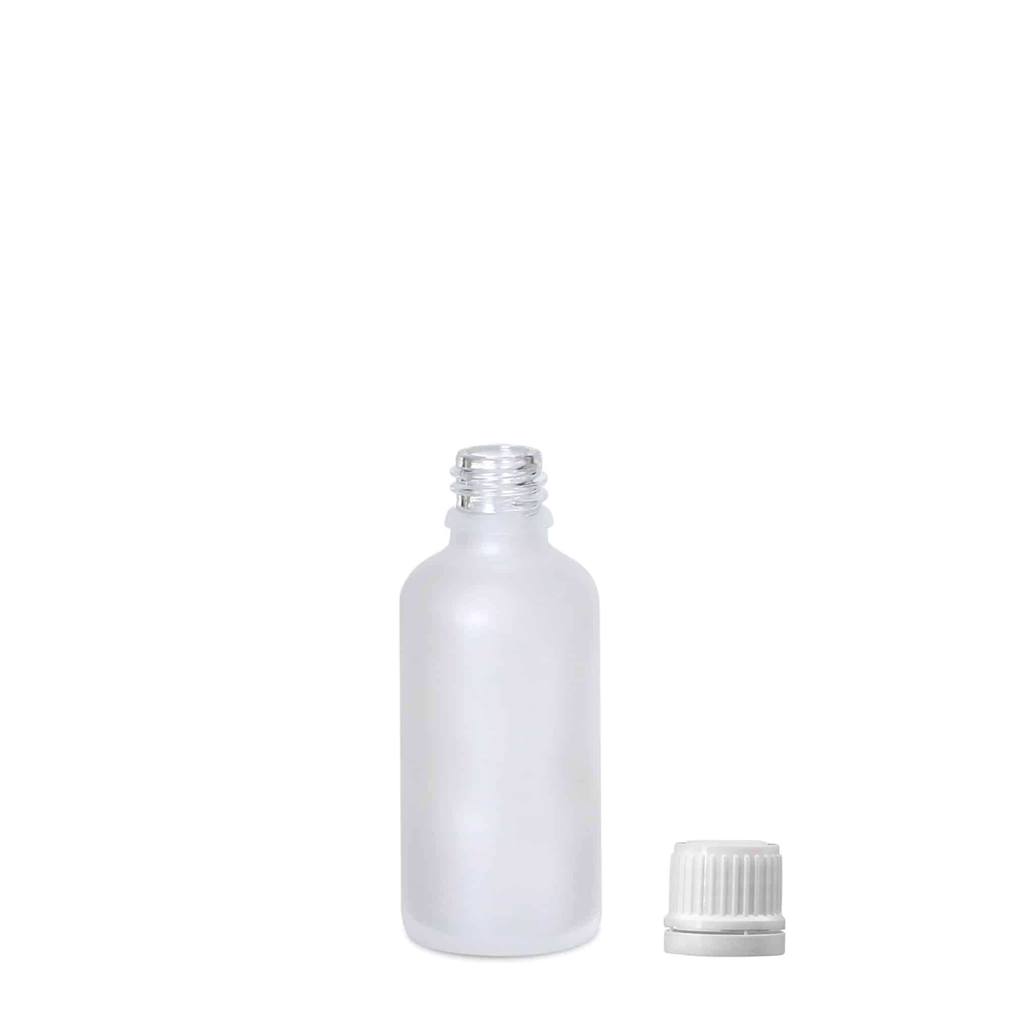 50 ml liekovka, sklo, hnedá matná, hrdlo: DIN 18