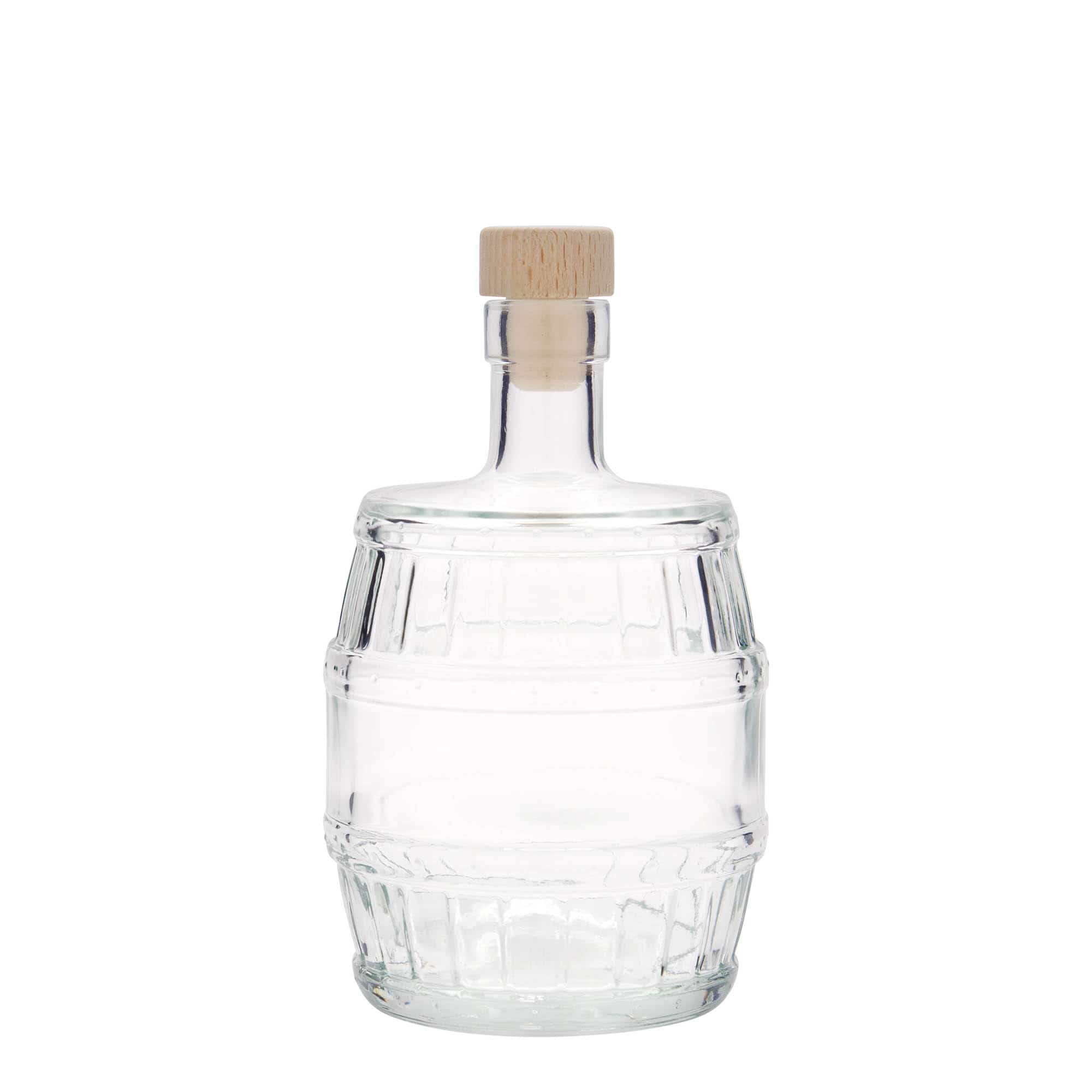 500 ml sklená fľaša „Sud“, hrdlo: korok