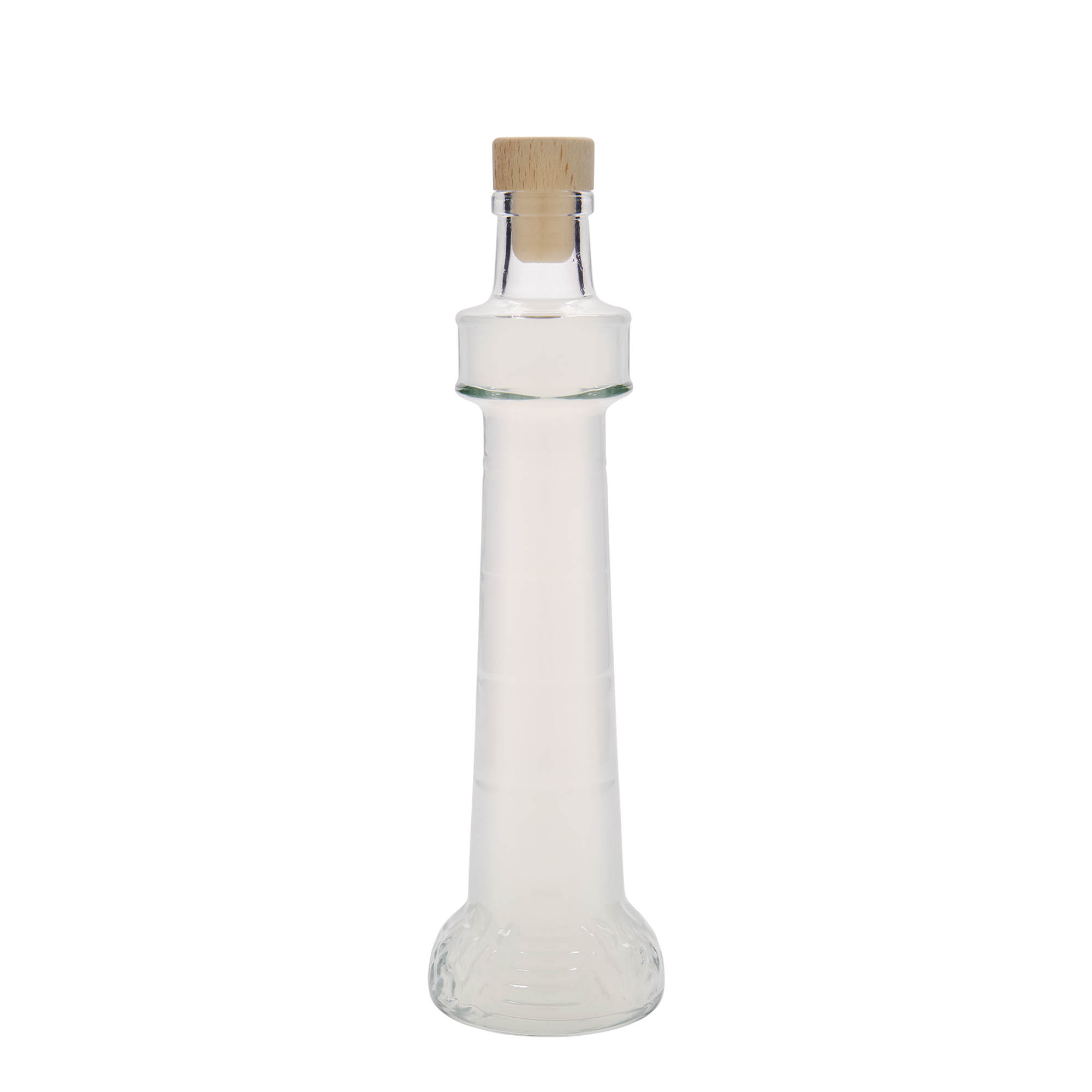 200 ml sklenená fľaša 'Leuchtturm', hrdlo: korok 200 ml sklenená fľaša 'Leuchtturm', hrdlo: korok