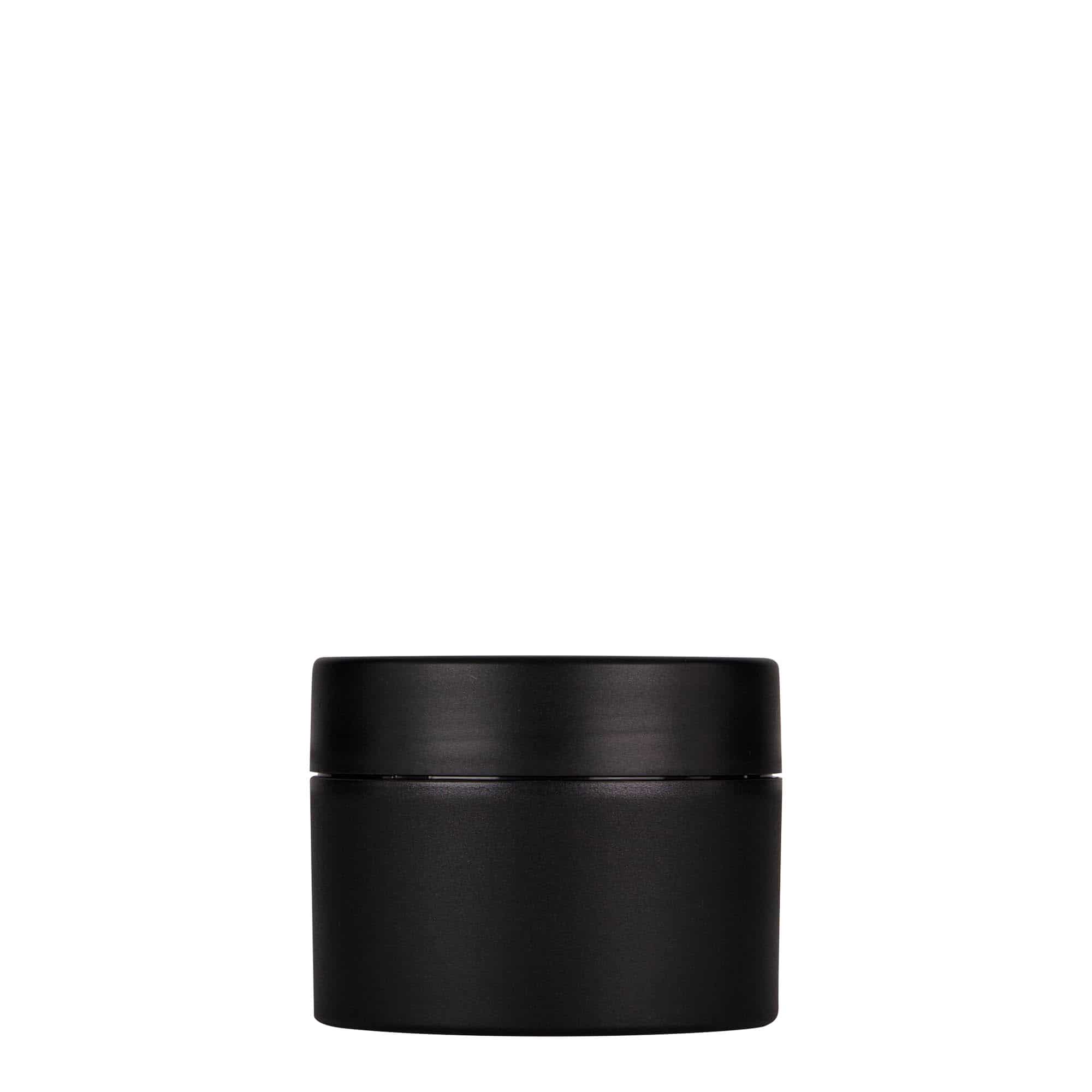 100 ml plastová dóza „Antonella“, PP, čierna farba, hrdlo: skrutkovací uzáver