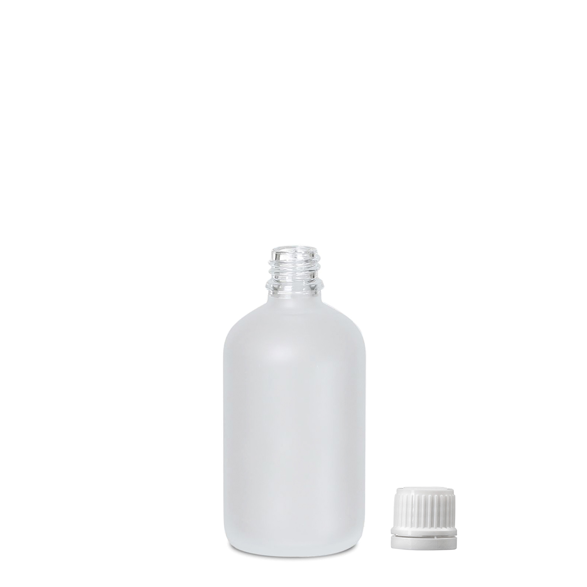 100 ml liekovka, sklo, hnedá matná, hrdlo: DIN 18