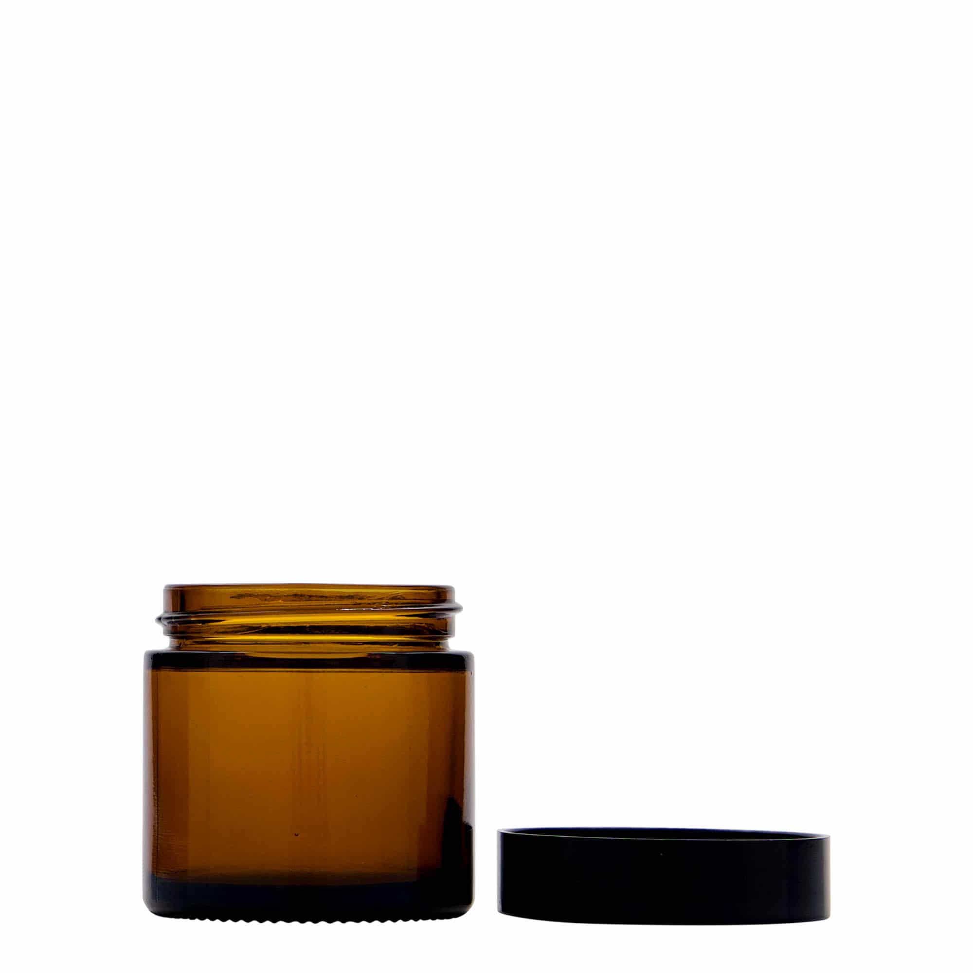 60 ml téglik „Brown Line“, sklený, hnedá farba, hrdlo: skrutkovací uzáver