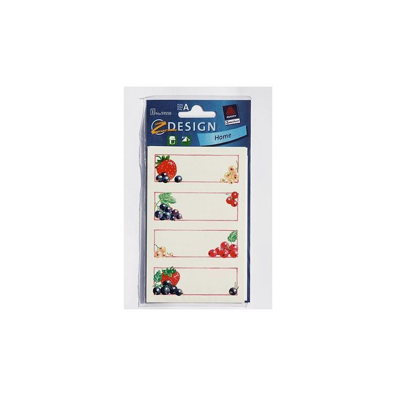 Zweckform etikety „Čierne ríbezle“, obdĺžnikové, papierové, viacfarebné