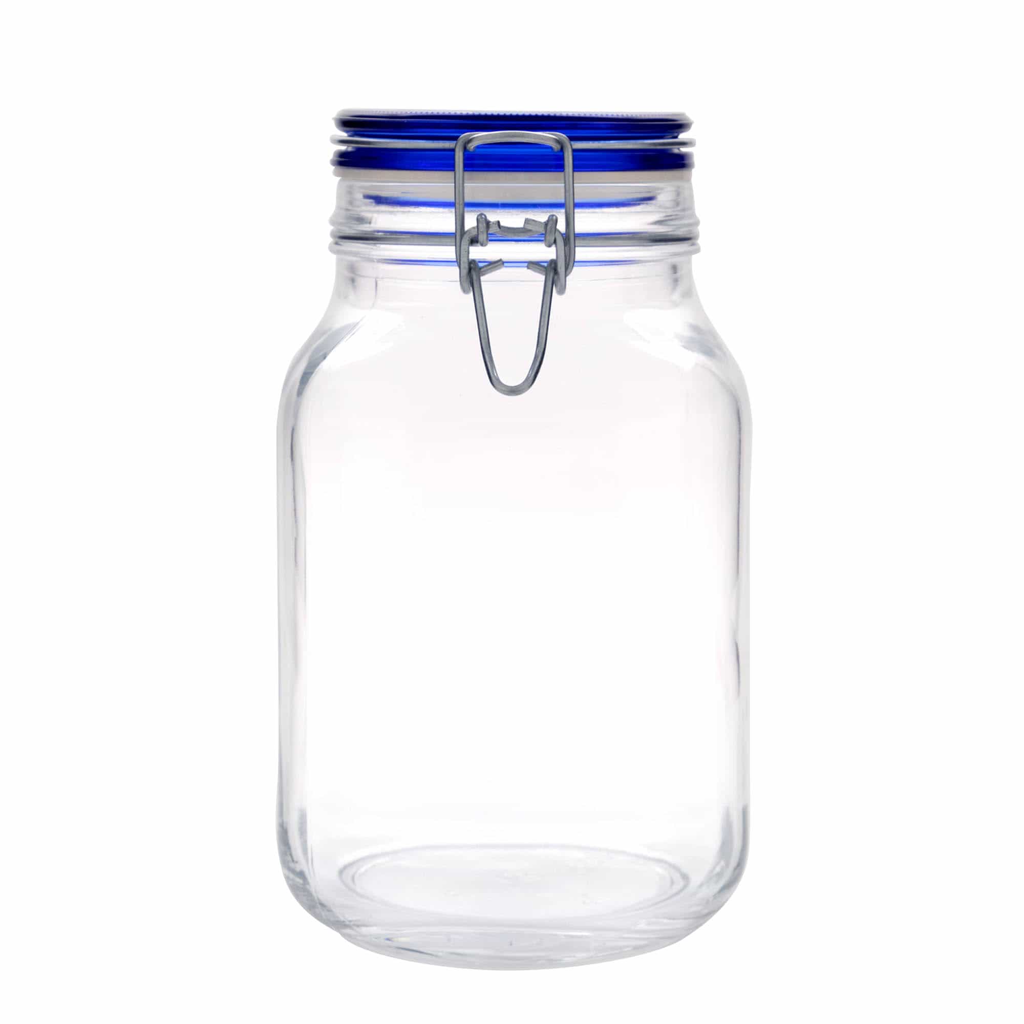 2 000 ml pohár so strmeňovým uzáverom „Fido“ Blue Top, štvorcový, hrdlo: strmeňový uzáver 2 000 ml pohár so strmeňovým uzáverom „Fido“ Blue Top, štvorcový, hrdlo: strmeňový uzáver