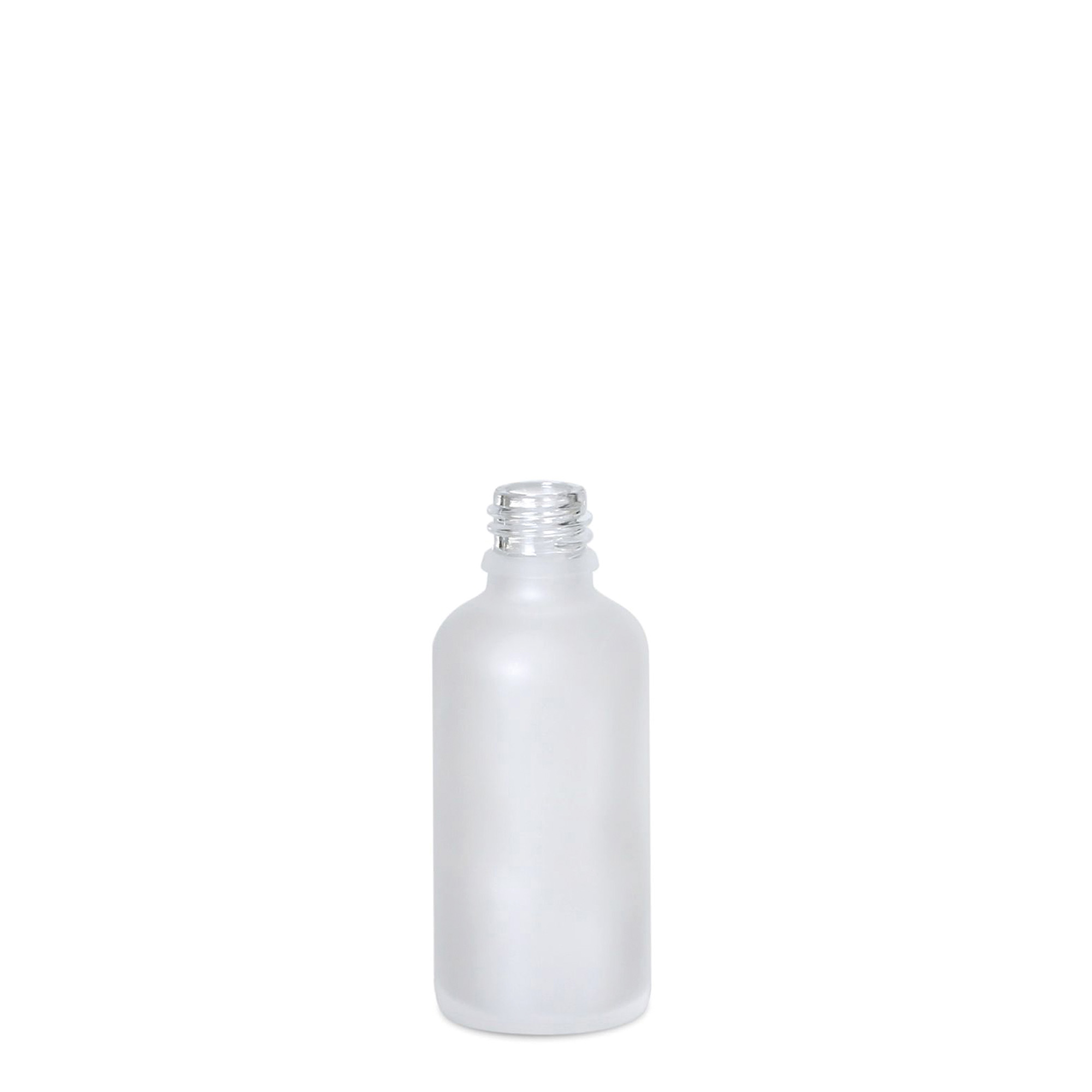 50 ml lekárska fľaša, sklo, matné, hrdlo: DIN 18 50 ml lekárska fľaša, sklo, matné, hrdlo: DIN 18