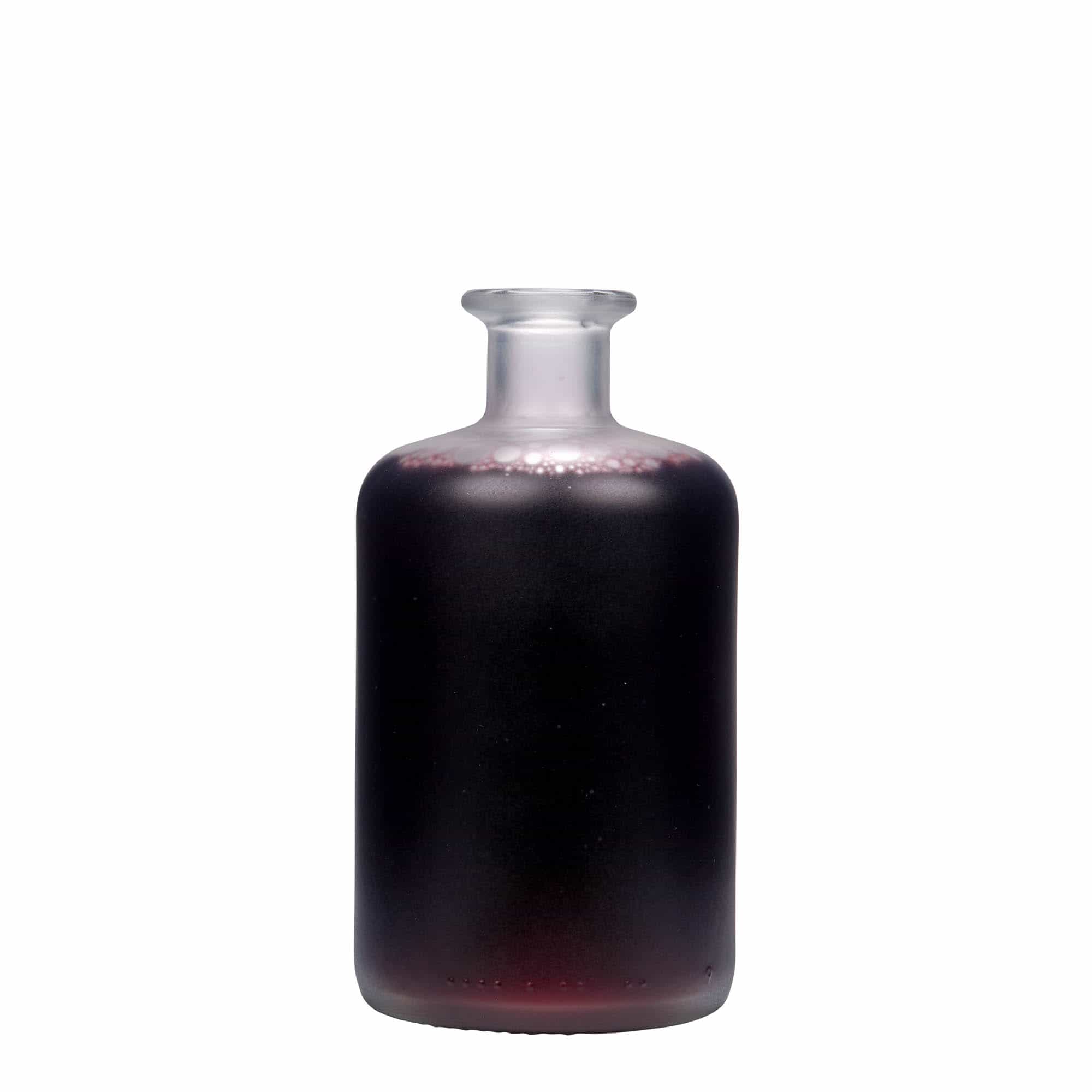 500 ml sklená fľaša lekárnická, ľadová, hrdlo: korok