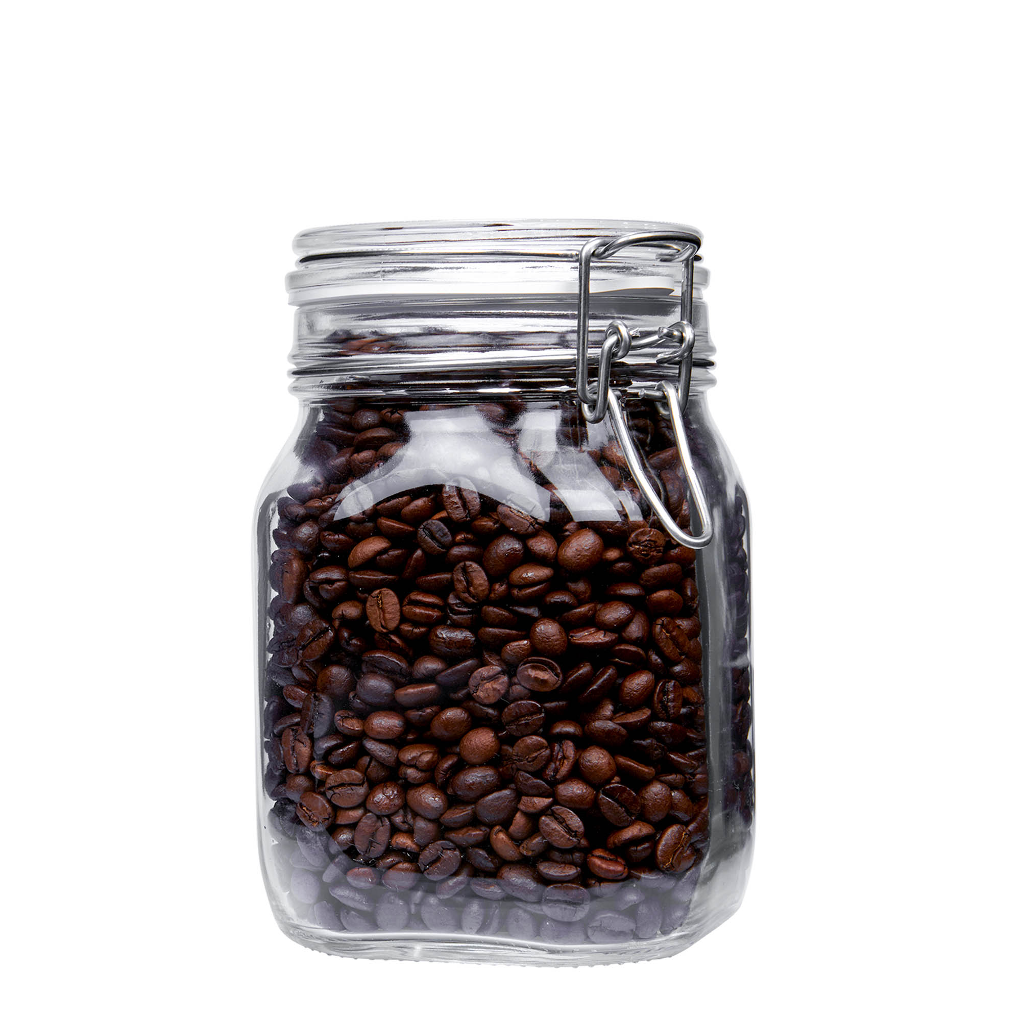 1 000 ml držiak na drôtové viečko 'Fido', štvorcový, hrdlo: drôtový uzáver