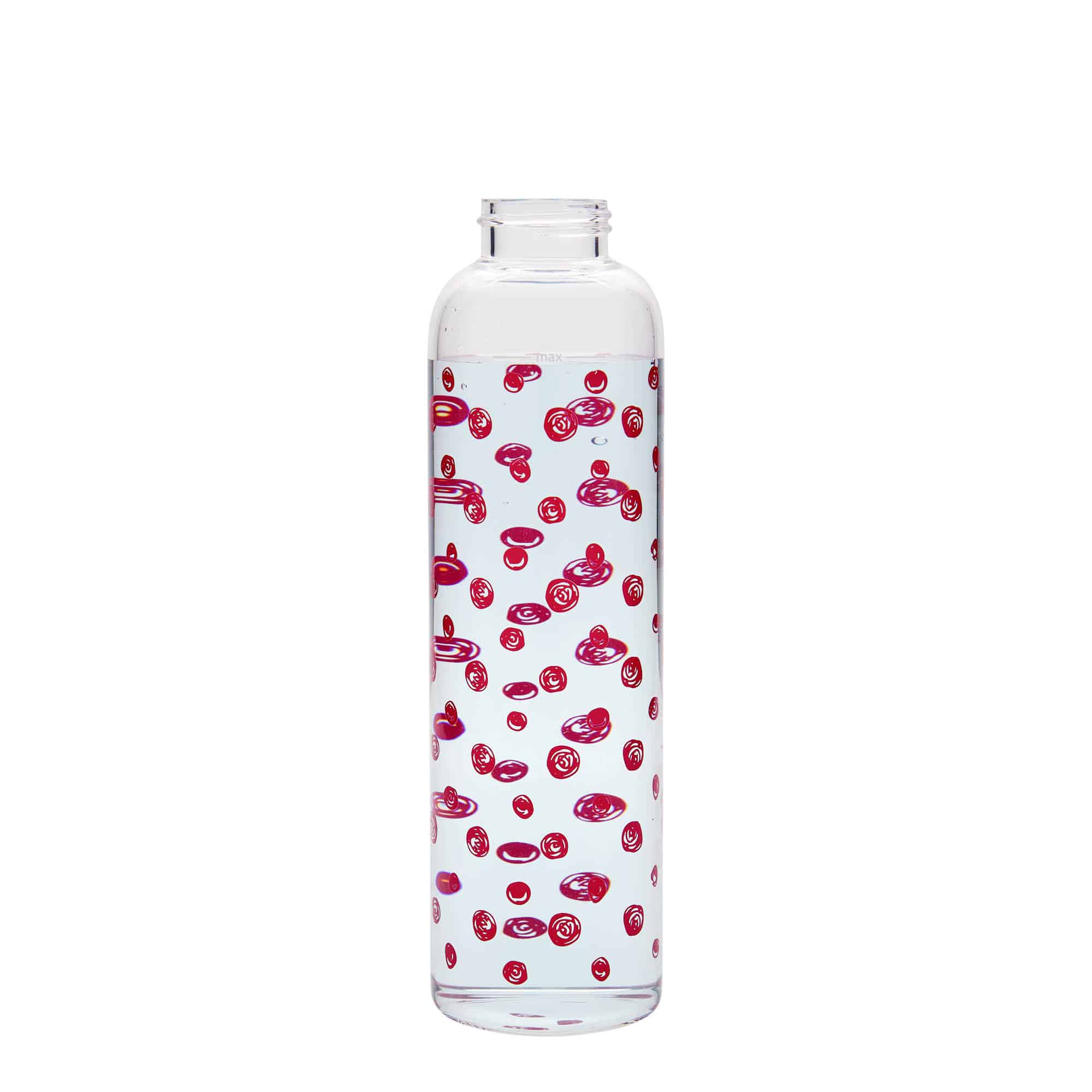 500 ml fľaša „Perseus“, motív: červené body, hrdlo: skrutkovací uzáver
