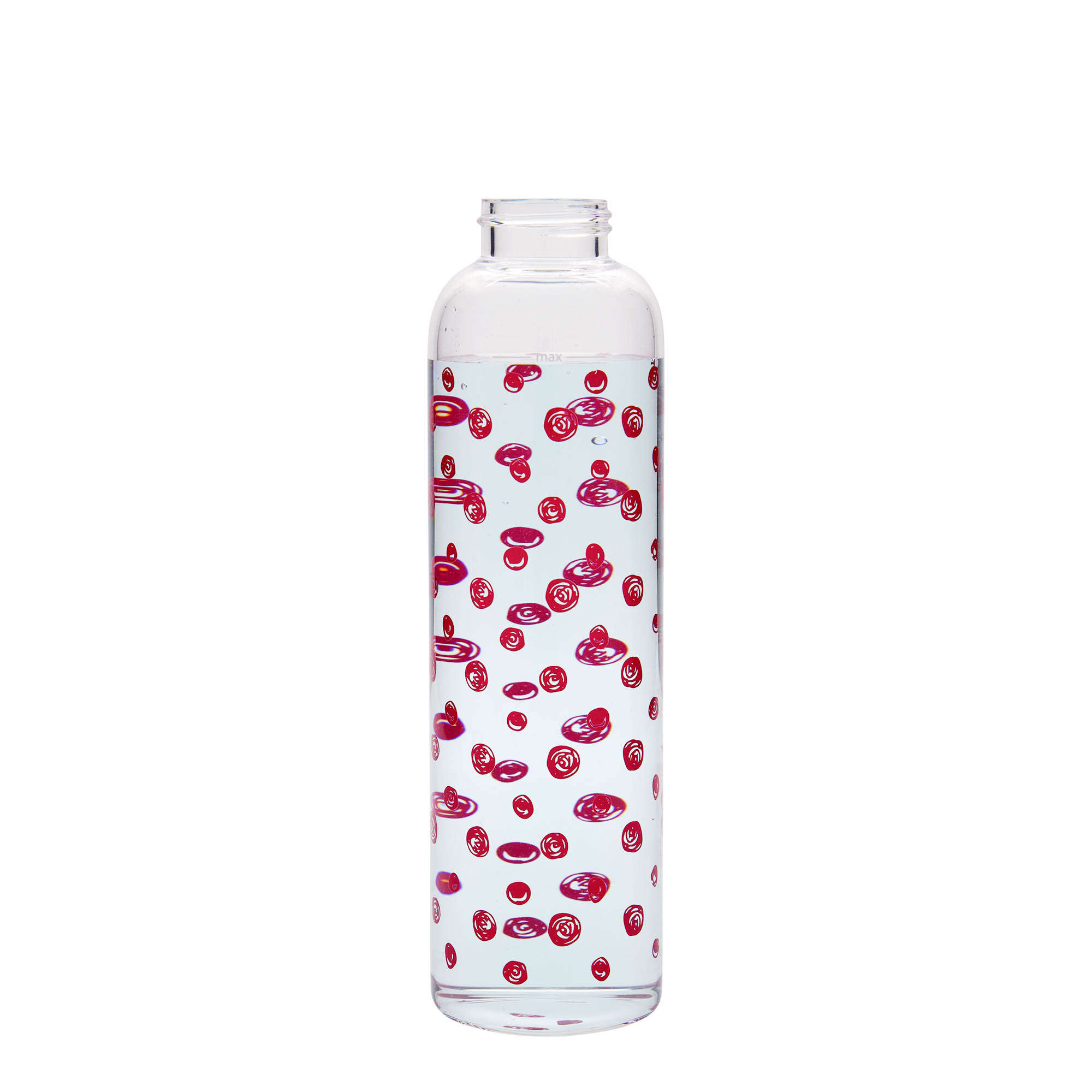 500 ml fľaša „Perseus“, motív: červené body, hrdlo: skrutkovací uzáver