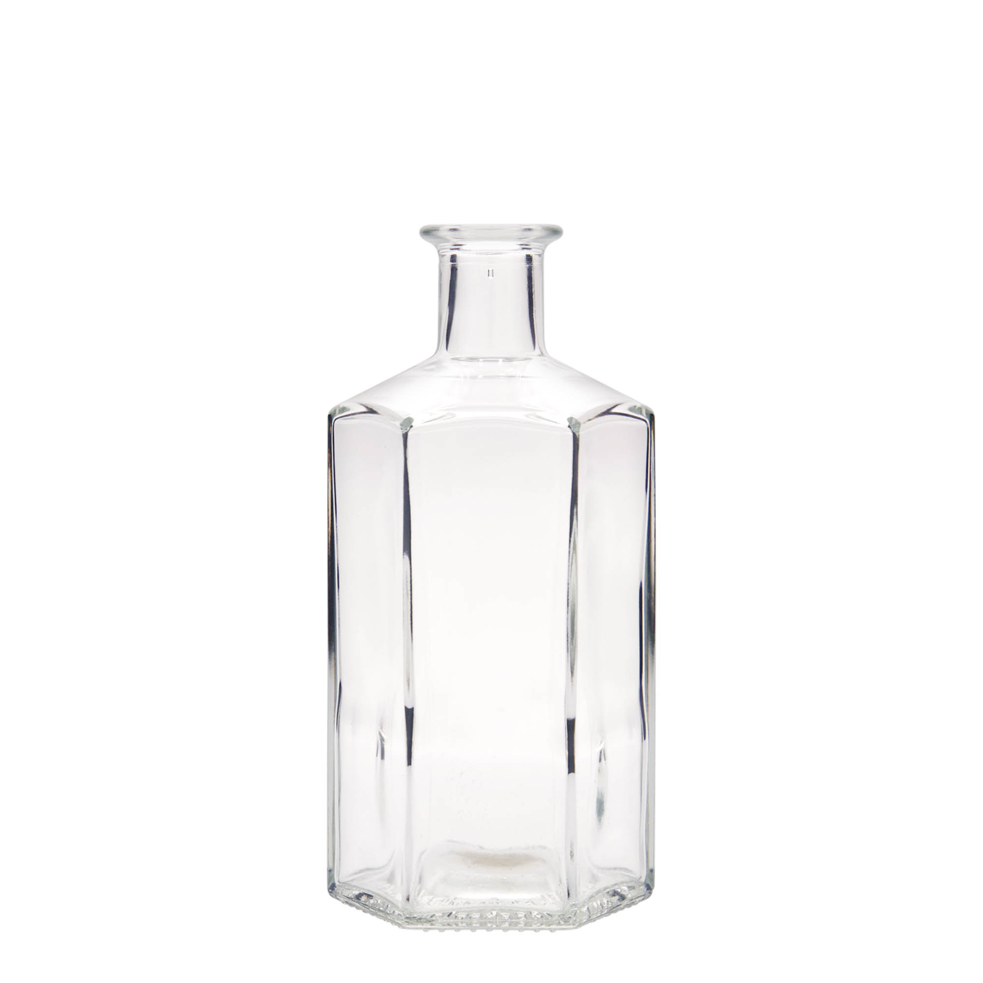500 ml sklenená fľaša lekárnik 'Jimmy', šesťhranná, hrdlo: korok