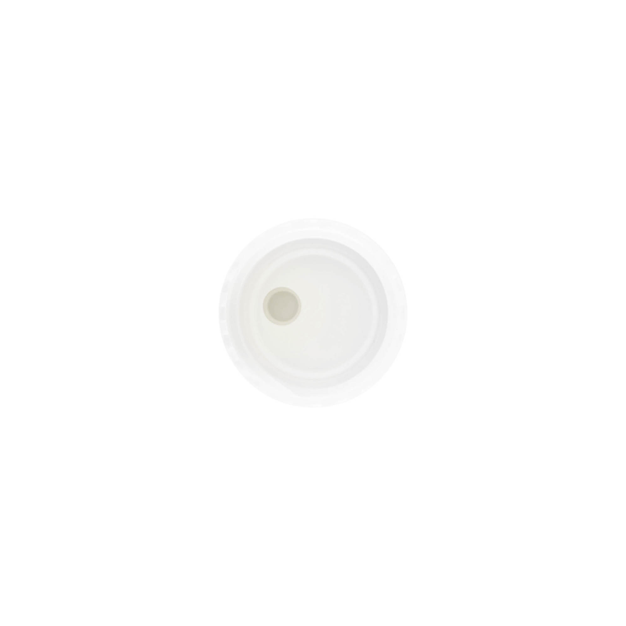 Zakrúcací uzáver Disc Top, plast PP, biely, pre hrdlo: 24/410