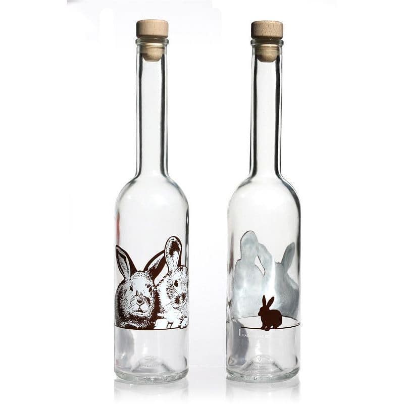 500 ml sklená fľaša „Opera“, motív: králik, hrdlo: korok 500 ml sklená fľaša „Opera“, motív: králik, hrdlo: korok