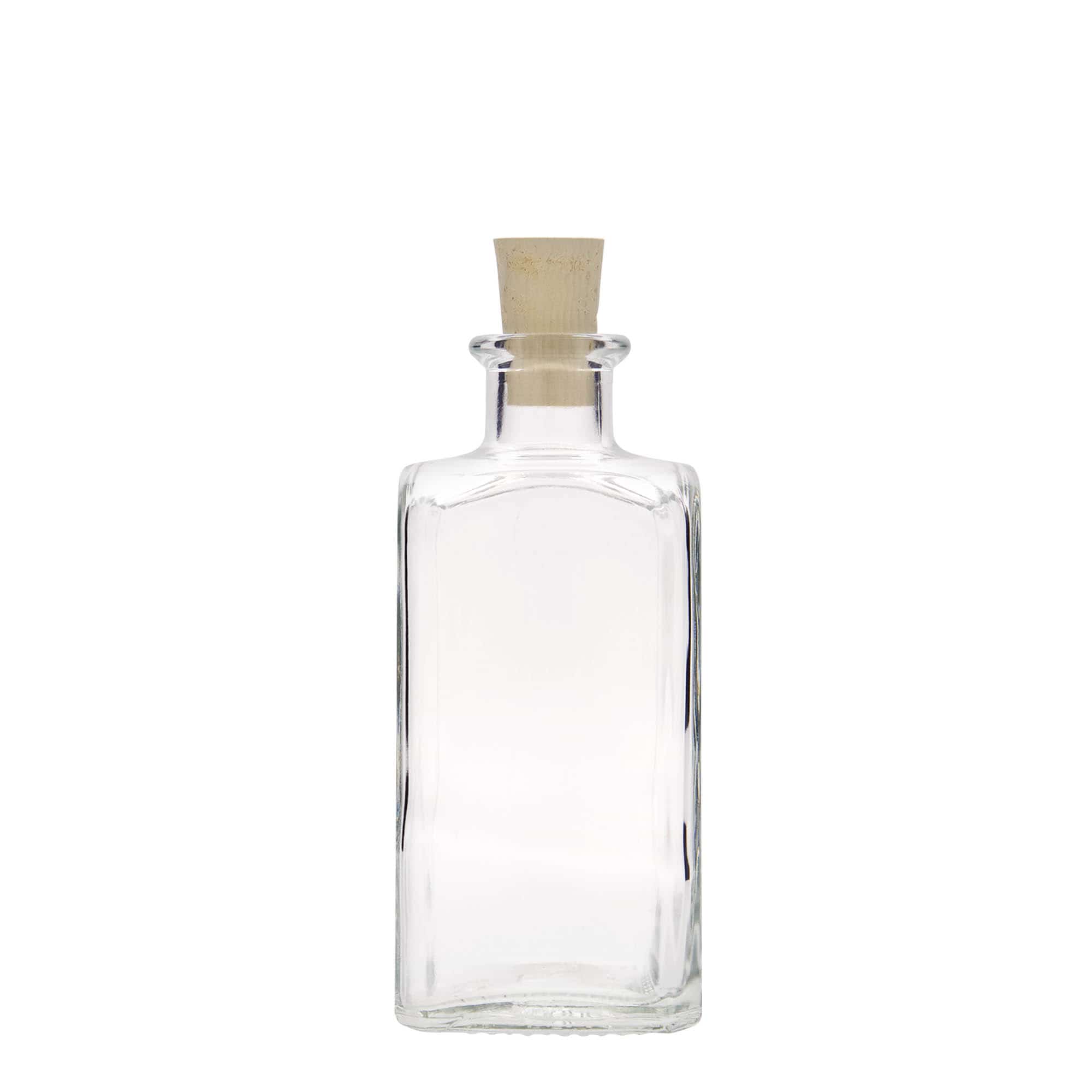 250 ml sklenená fľaša Apotheker Carré, štvorcová, hrdlo: korok 250 ml sklenená fľaša Apotheker Carré, štvorcová, hrdlo: korok