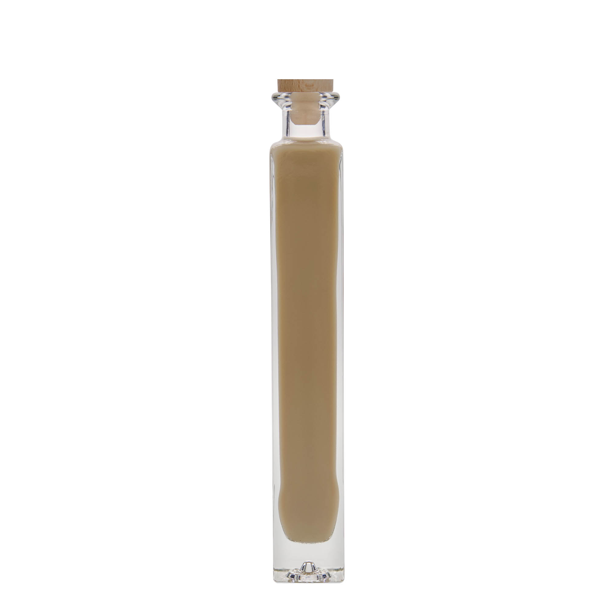 200 ml sklenená fľaša 'Tommy', štvorcová, hrdlo: korkové 200 ml sklenená fľaša 'Tommy', štvorcová, hrdlo: korkové