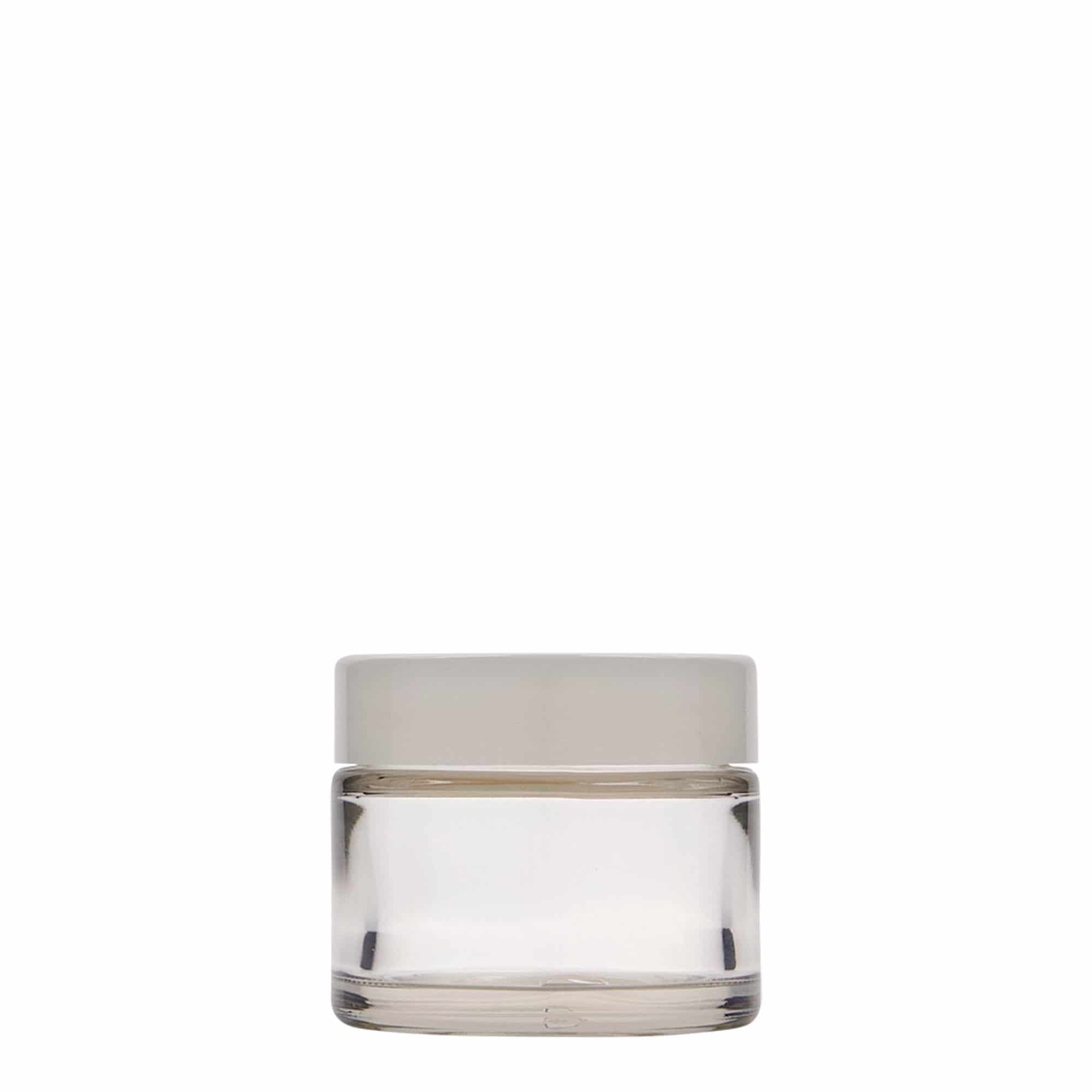 50 ml téglik „Beauty“, sklo, hrdlo: závitové viečko 50 ml téglik „Beauty“, sklo, hrdlo: závitové viečko