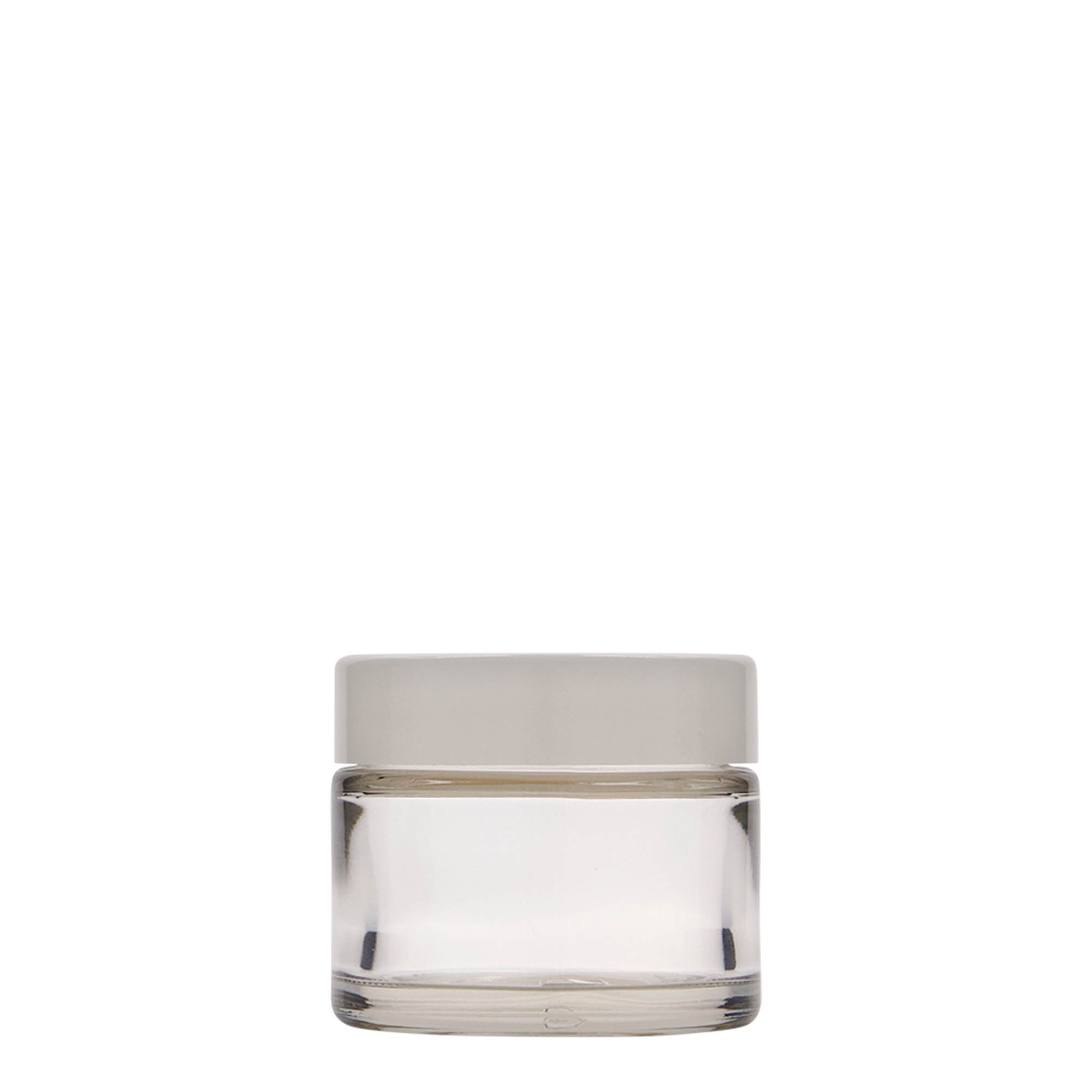 50 ml téglik „Beauty“, sklo, hrdlo: závitové viečko 50 ml téglik „Beauty“, sklo, hrdlo: závitové viečko