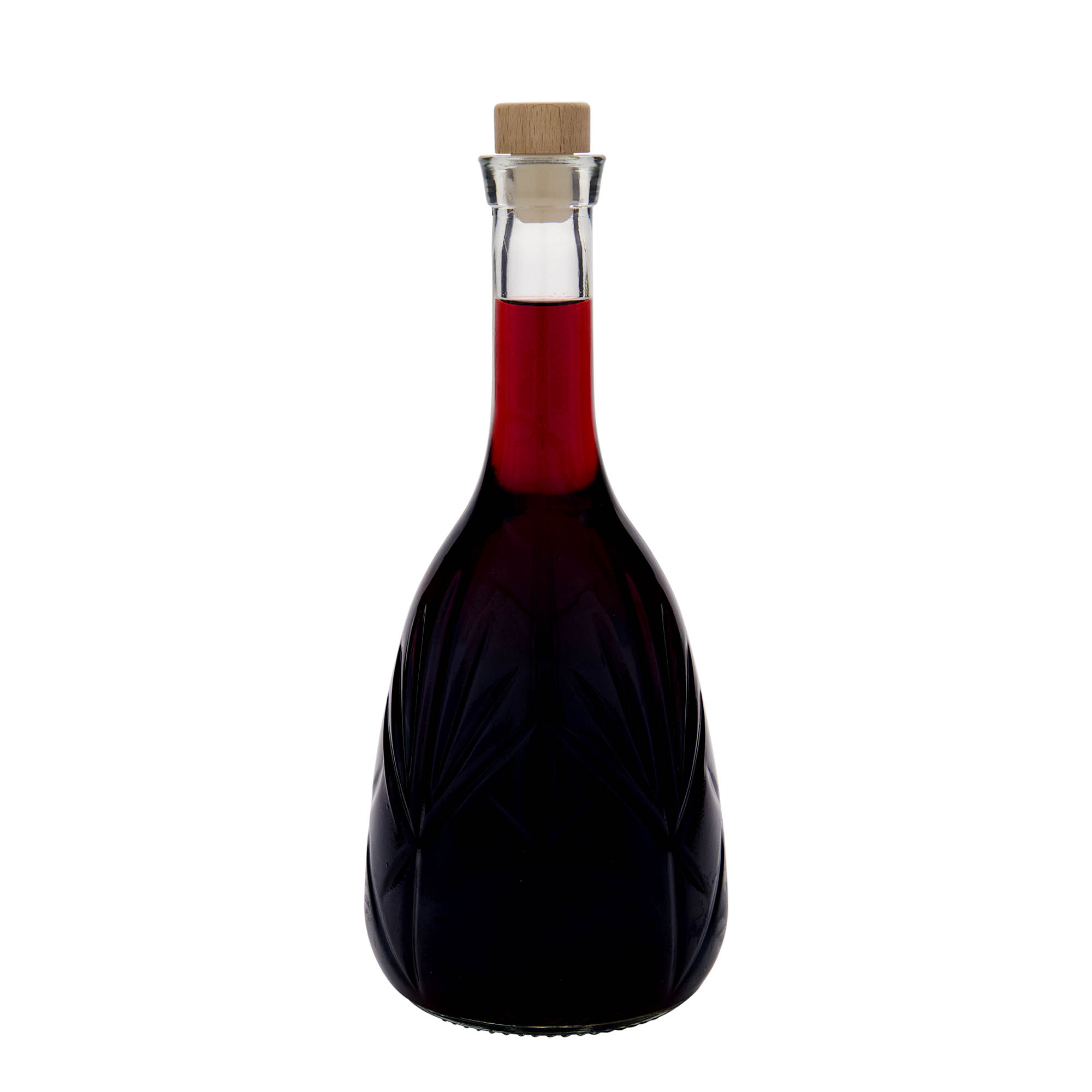 1 000 ml sklenená fľaša 'Reliefa', hrdlo: korok 1 000 ml sklenená fľaša 'Reliefa', hrdlo: korok