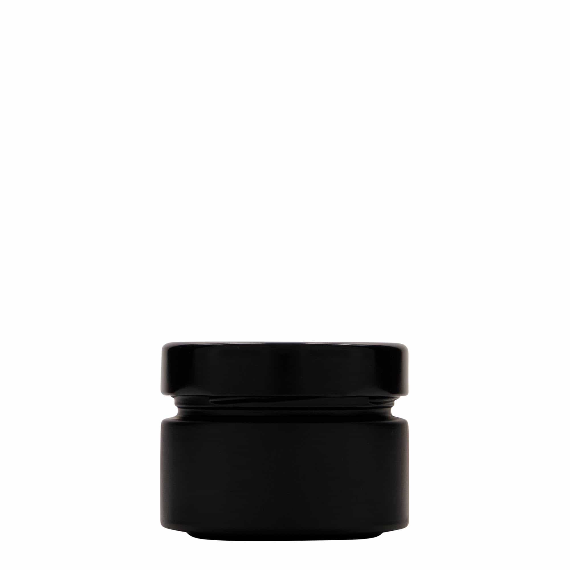 130 ml okrúhla sklenená nádoba 'Aurora', čierna, hrdlo: Deep-Twist-Off (DTO 66) 130 ml okrúhla sklenená nádoba 'Aurora', čierna, hrdlo: Deep-Twist-Off (DTO 66)