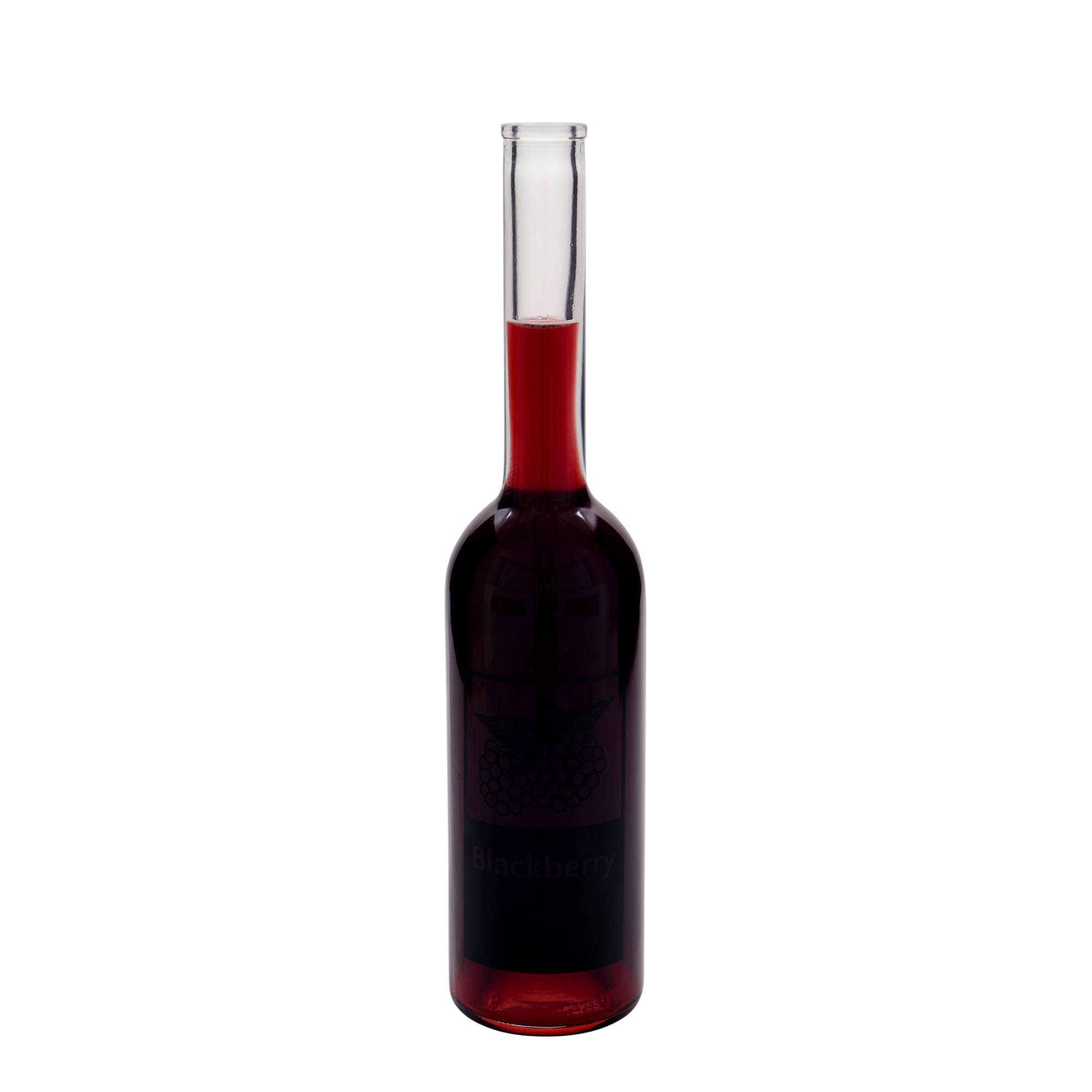 500 ml sklenená fľaša 'Opera', motív: Černica, hrdlo: Korek