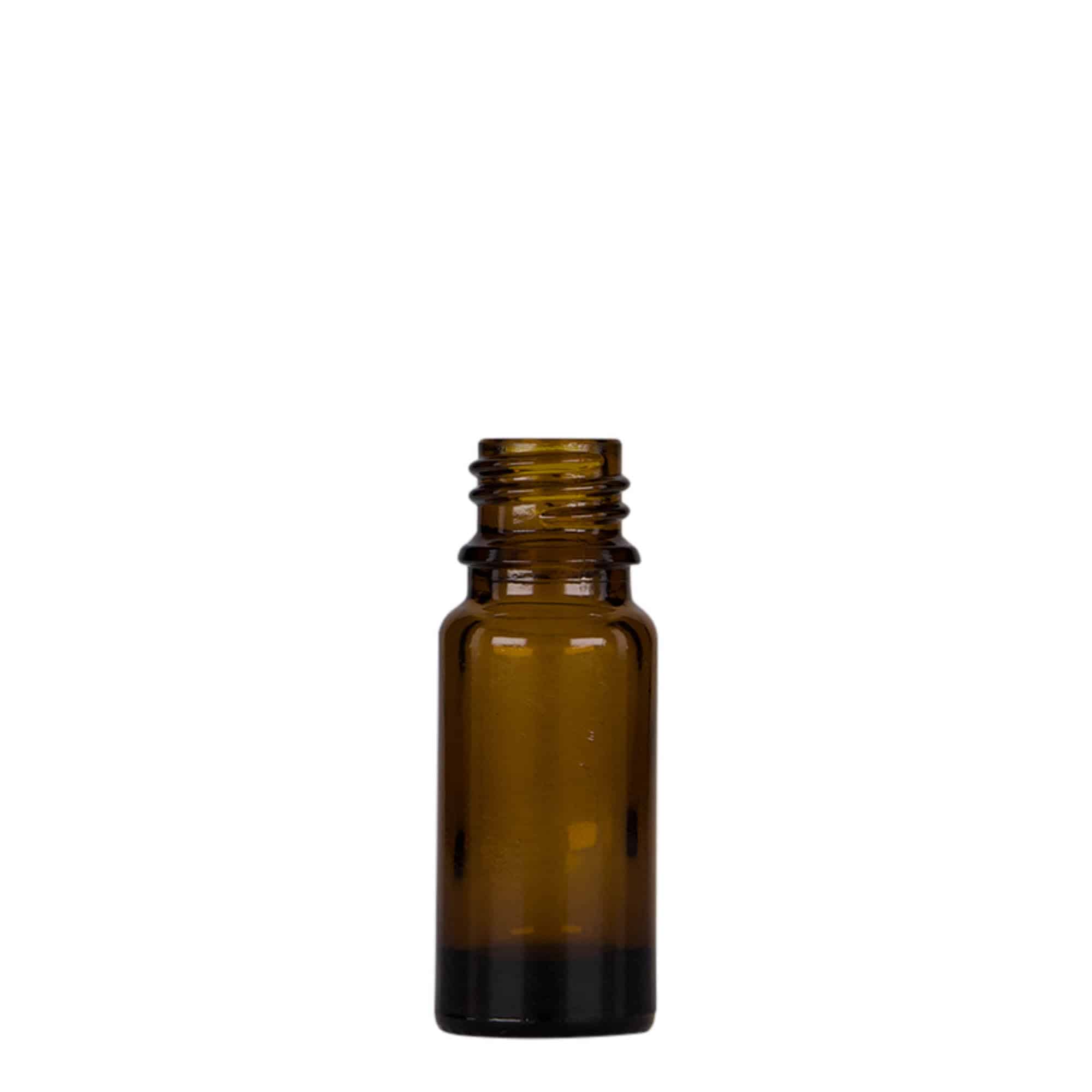 10 ml kvapkacia fľaštička lekárska, sklo, hnedo-čierna, hrdlo: DIN 18 10 ml kvapkacia fľaštička lekárska, sklo, hnedo-čierna, hrdlo: DIN 18