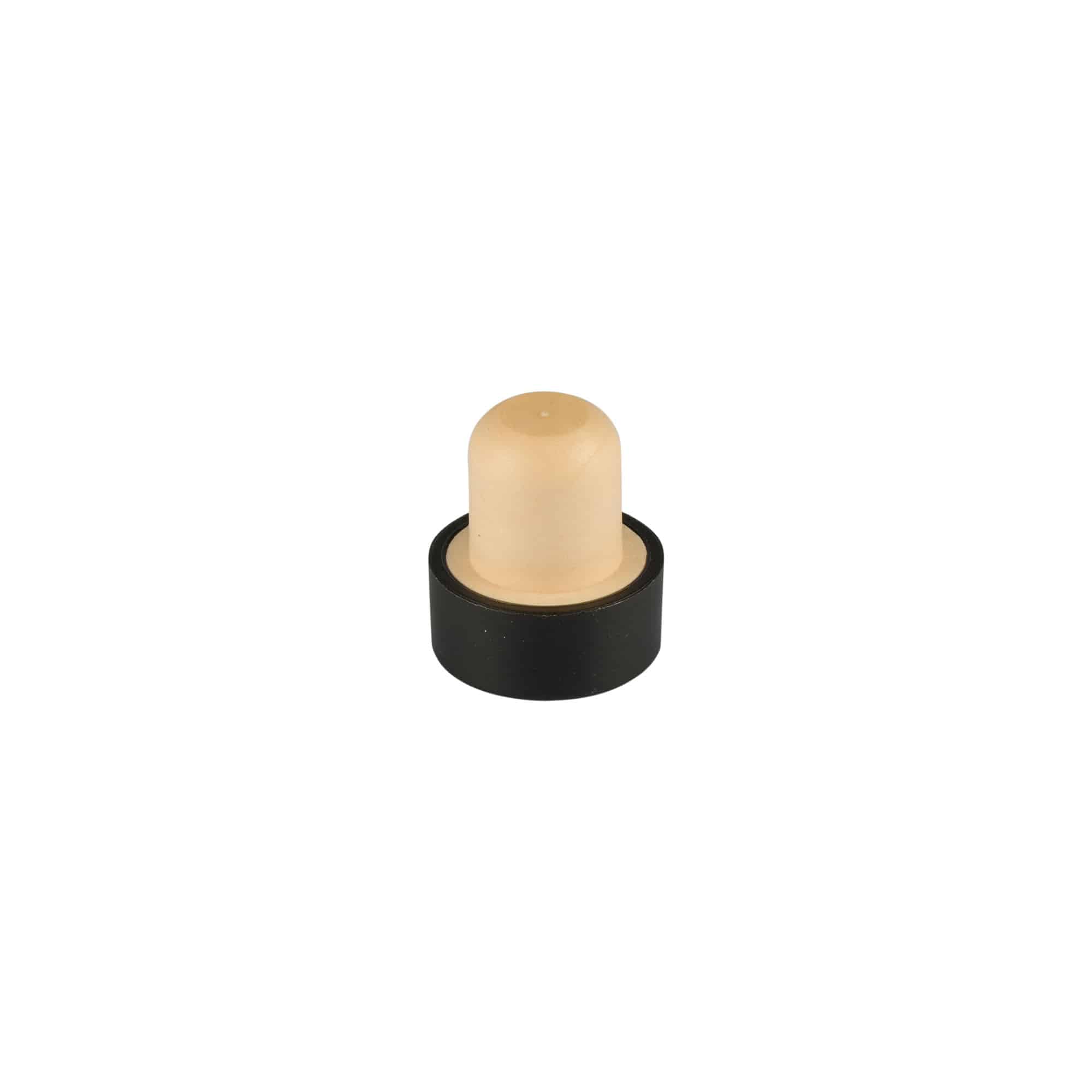 Rukoväťový kork 11 mm, drevo, čierny, na ústie: kork