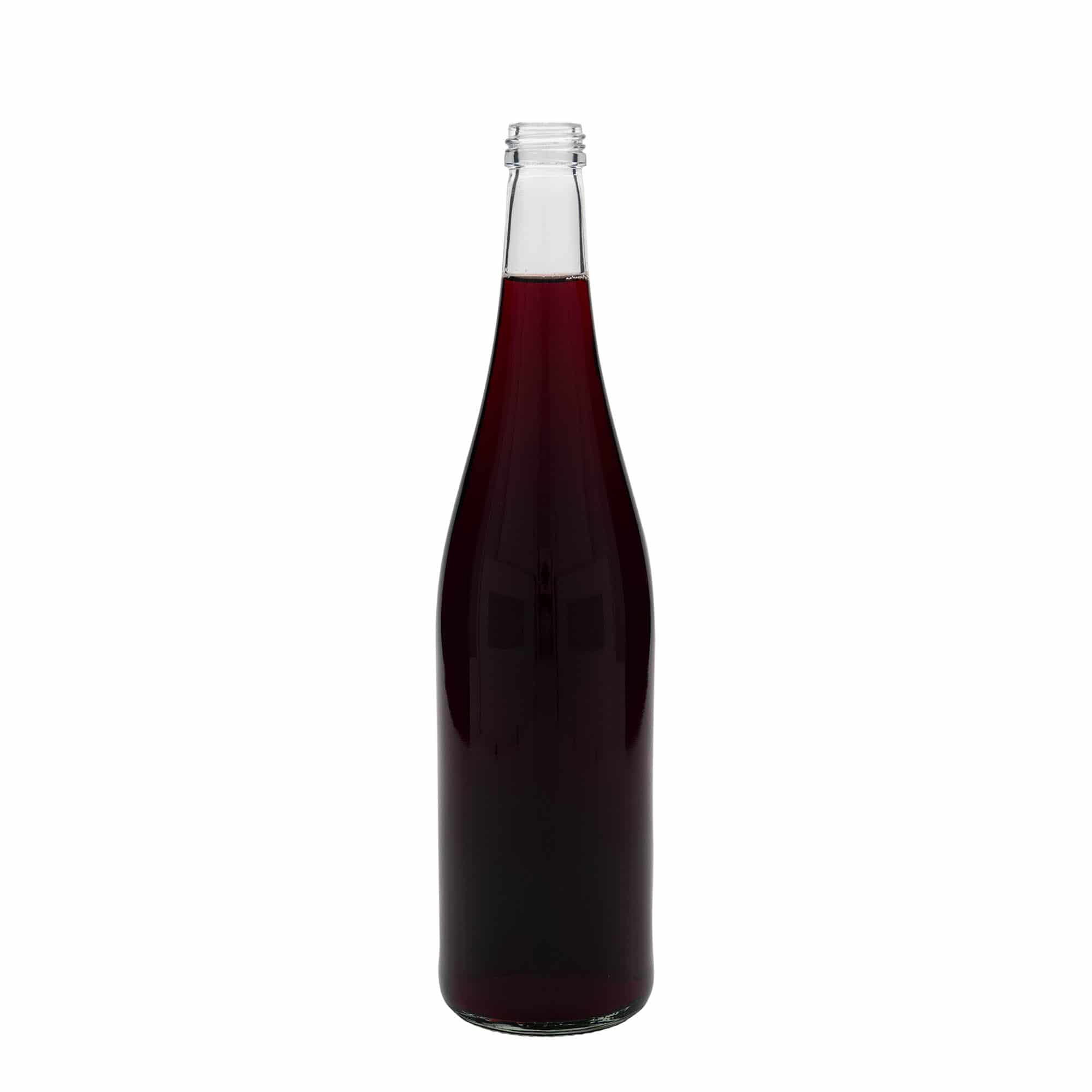 750 ml sklená fľaša „Fľaša na víno“, hrdlo: PP 28