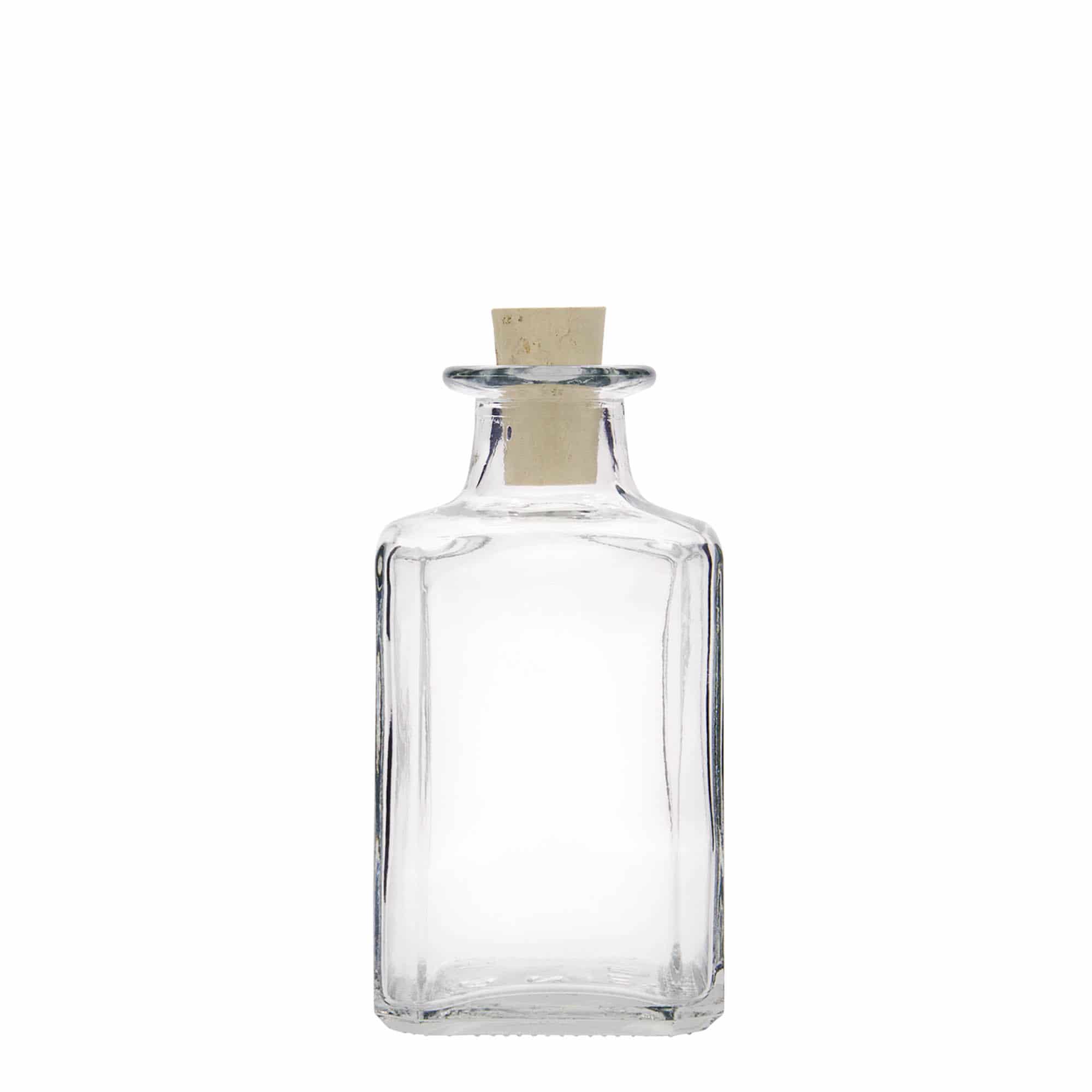 250 ml sklená fľaša „Torben“, štvorcová, hrdlo: korok