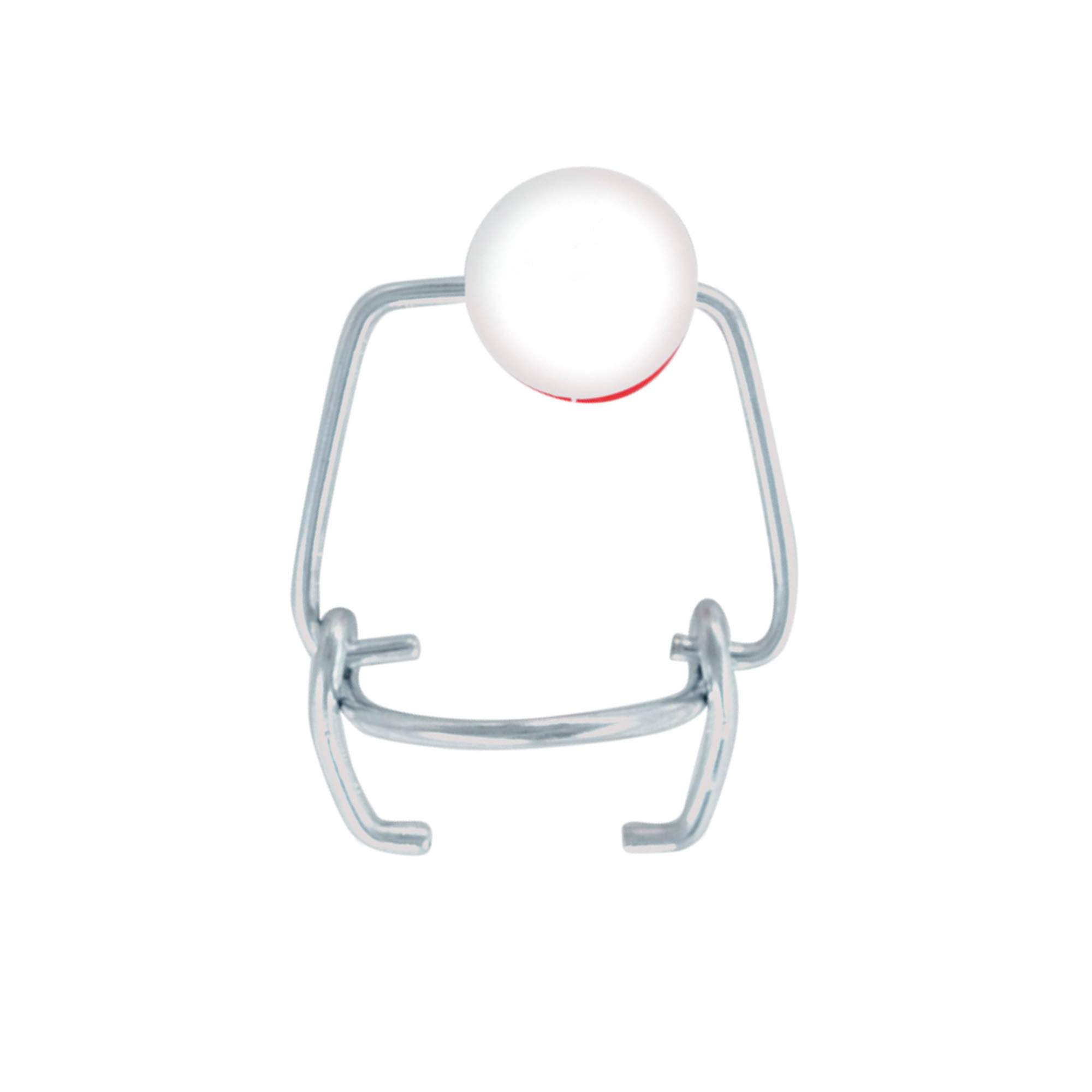 Mini spona na žehlenie, plastová, červeno-biela Mini spona na žehlenie, plastová, červeno-biela