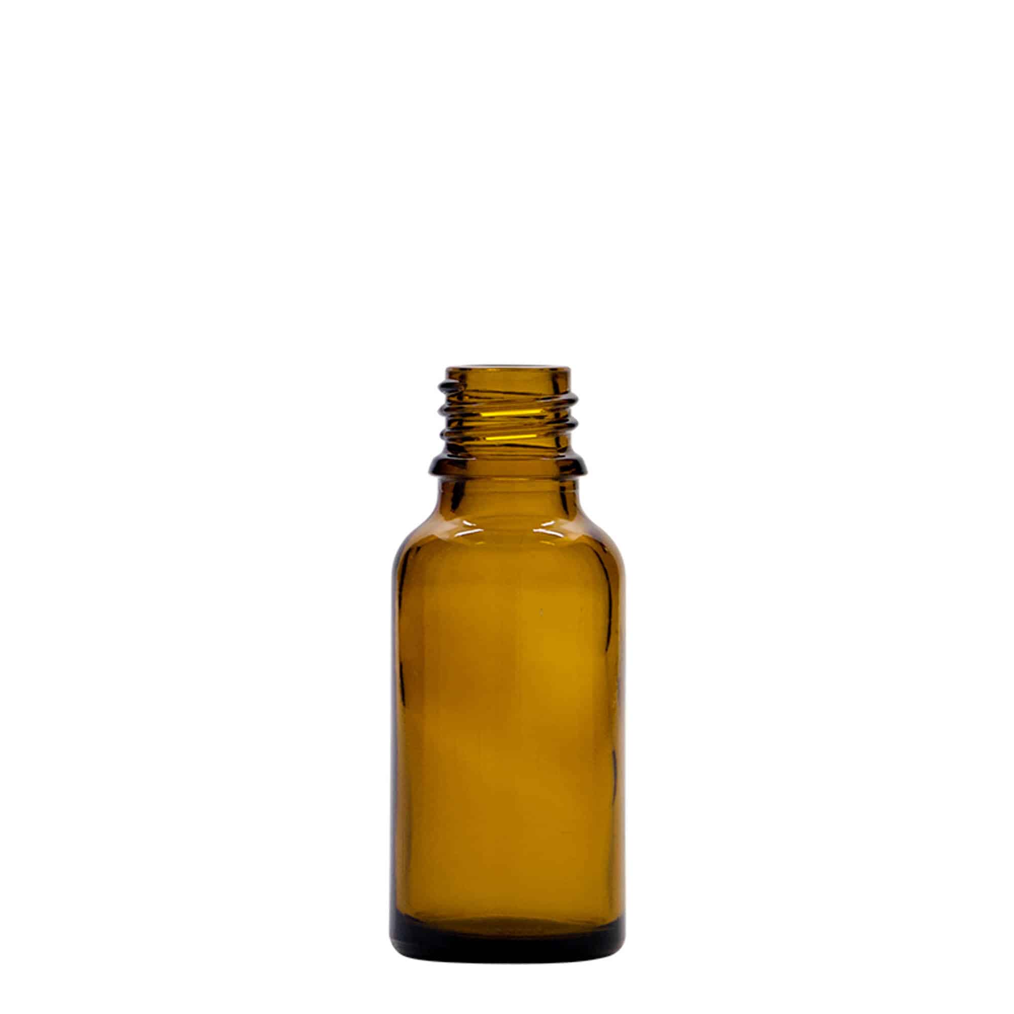 20 ml liekovka s pipetou, sklená, hnedá farba, hrdlo: DIN 18