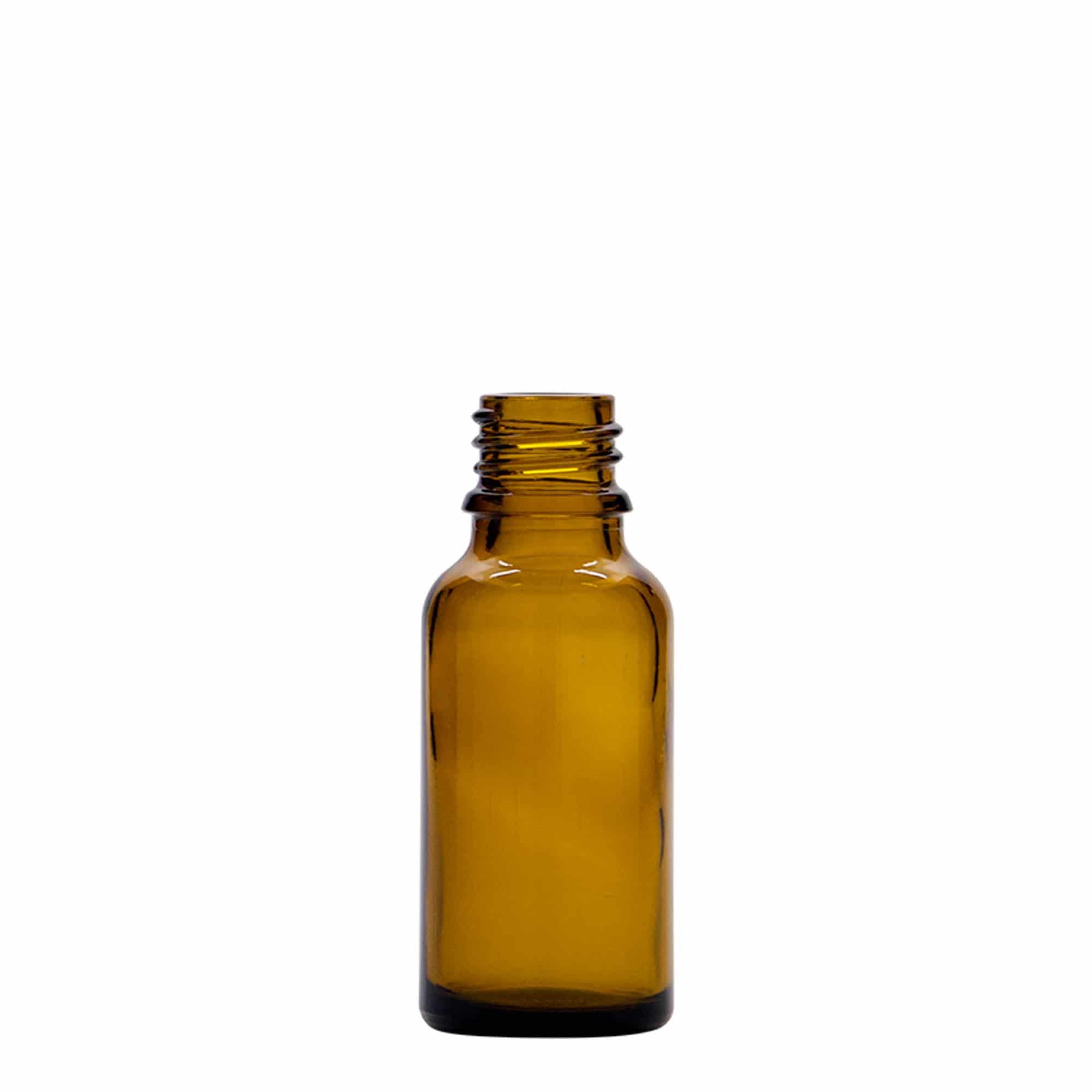 20 ml lieková fľaštička s pipetou, sklo, hnedá, hrdlo: DIN 18