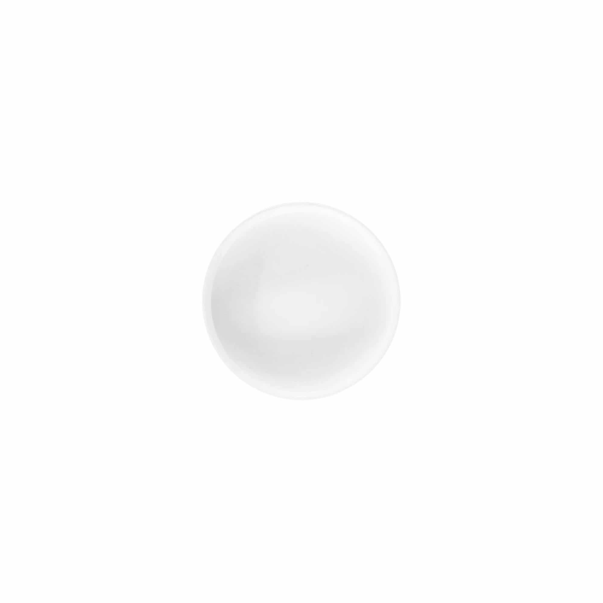 Skrutkovací uzáver „White Line“ 6 ml, PP plast, biela farba
