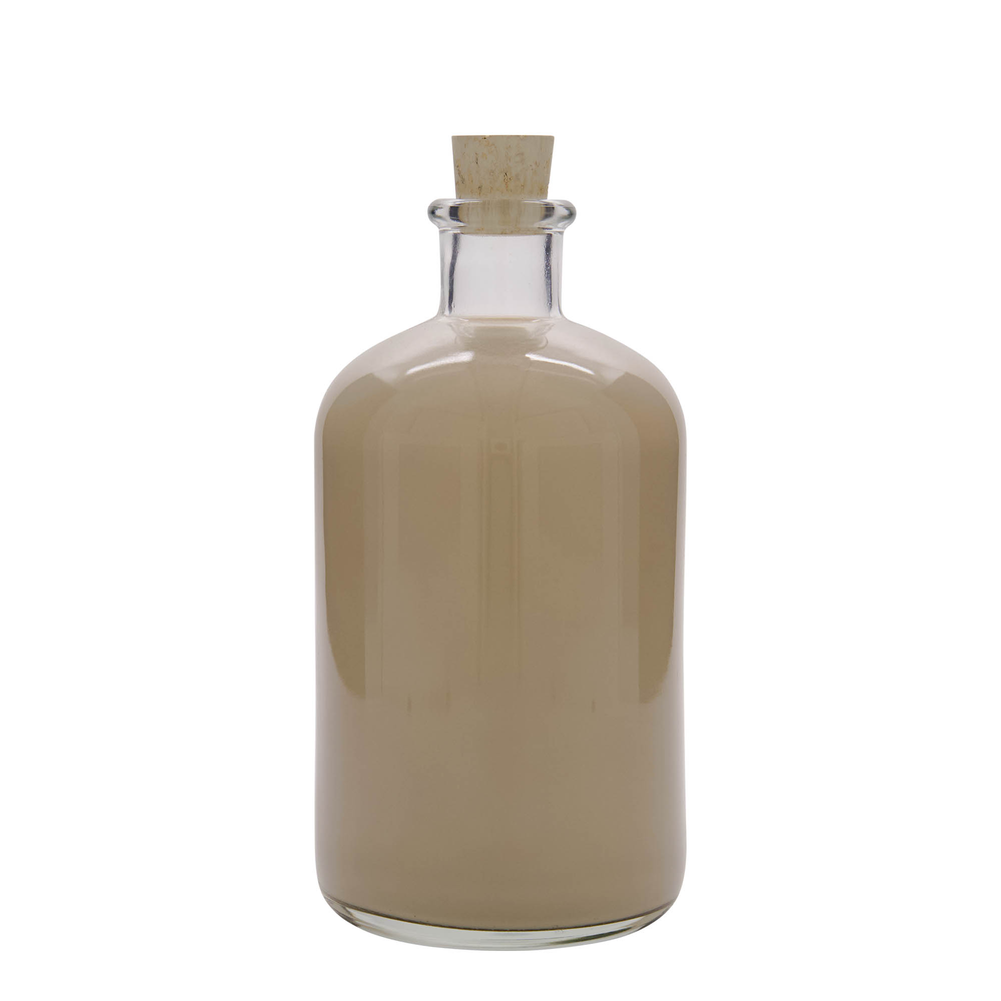 1 000 ml lekárnická sklenená fľaša, hrdlo: korok