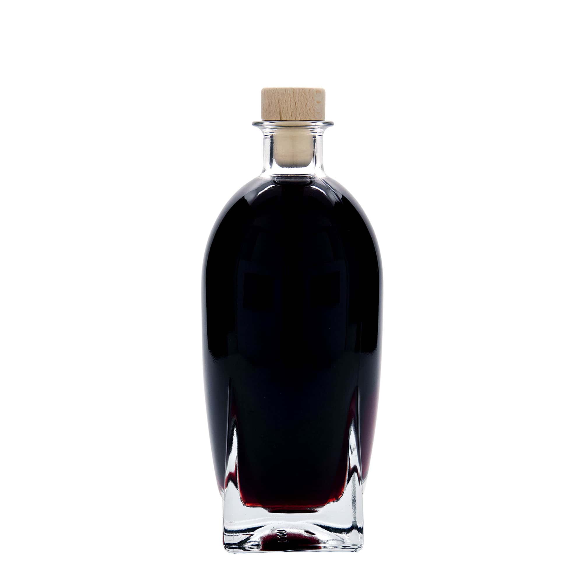 500 ml sklená fľaša „Zino“, štvorcová, hrdlo: korok