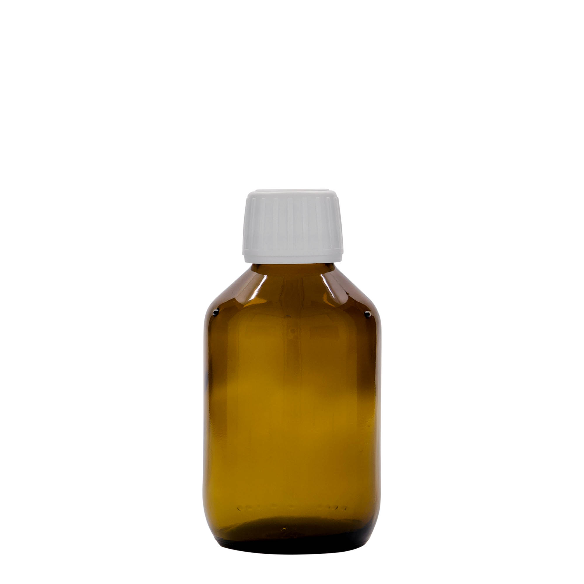 150 ml lekárska fľaša, hnedá, sklo, hrdlo: PP 28
