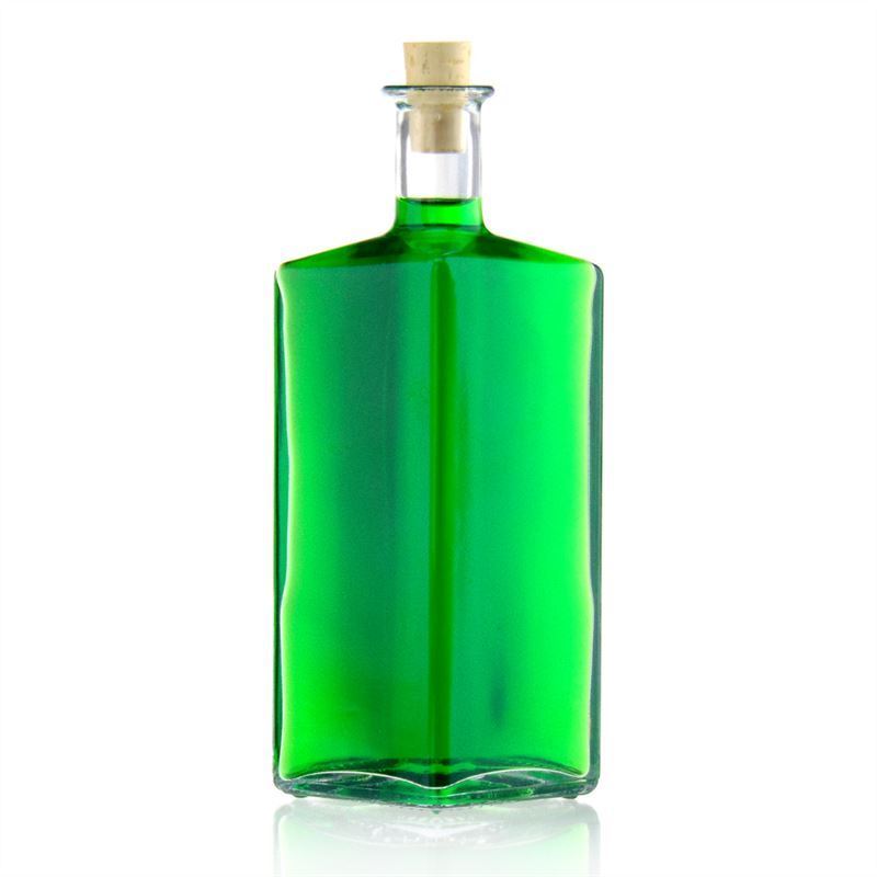 500 ml sklenená fľaša 'Riva', tvar kosoštvorca, hrdlo: korok 500 ml sklenená fľaša 'Riva', tvar kosoštvorca, hrdlo: korok
