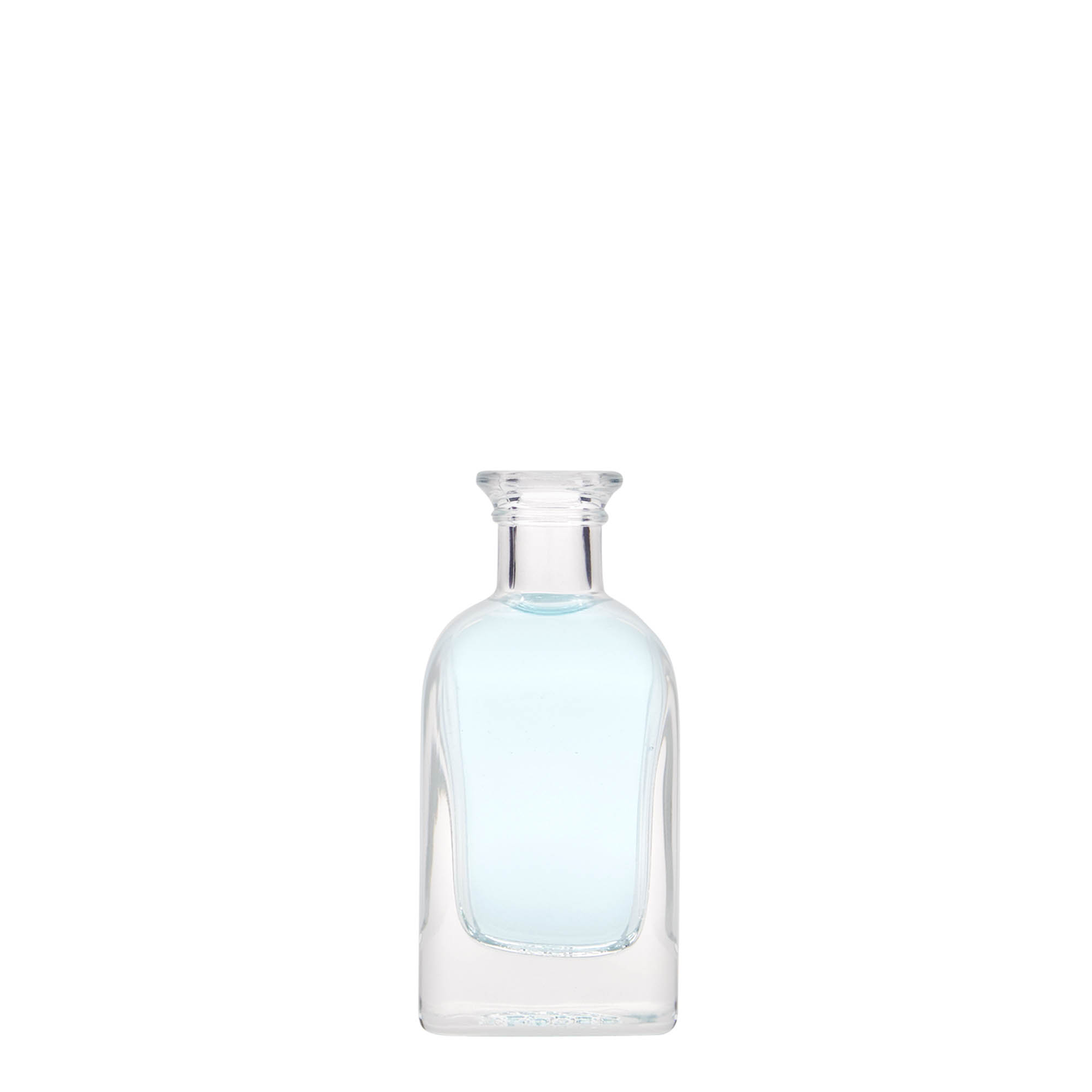 40 ml sklenená fľaša Apotheker Carré, štvorcová, hrdlo: korok