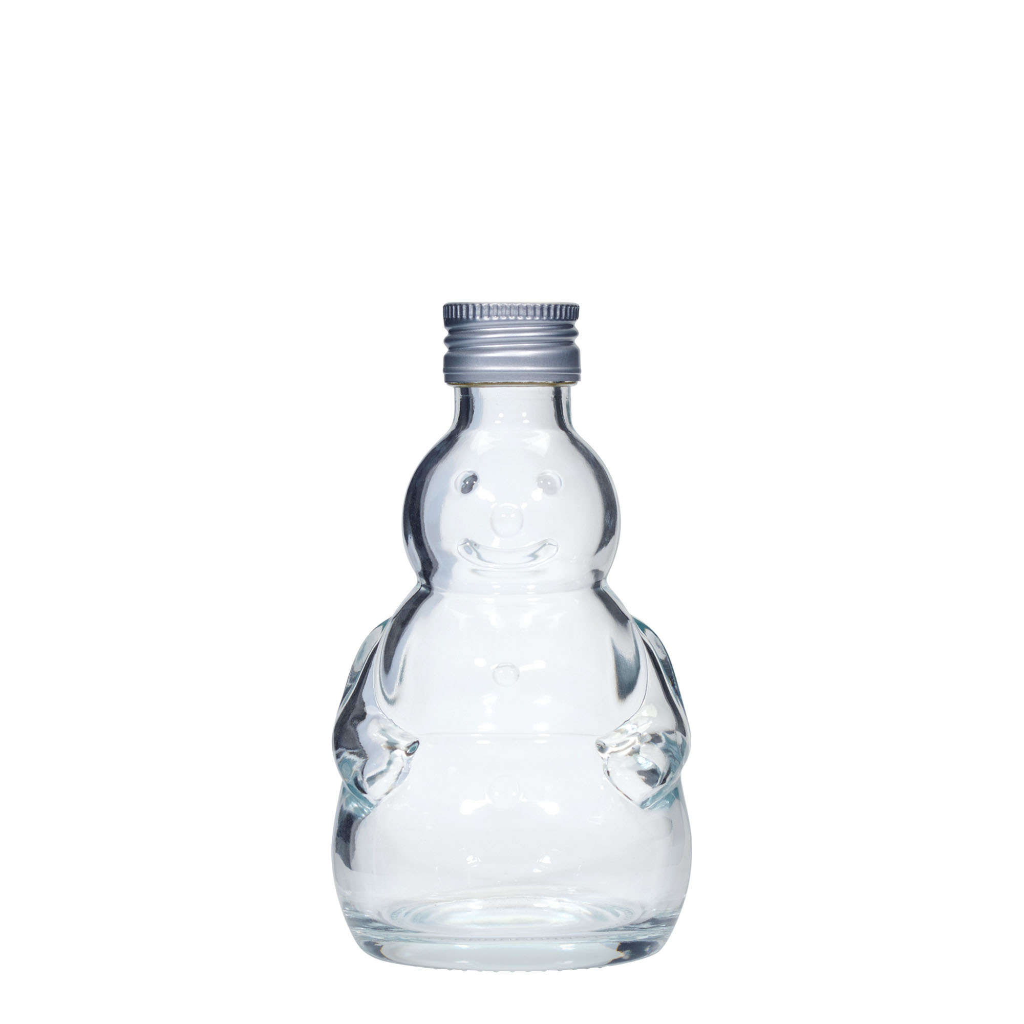 200 ml sklenená fľaša 'Snehuliak', hrdlo: PP 28