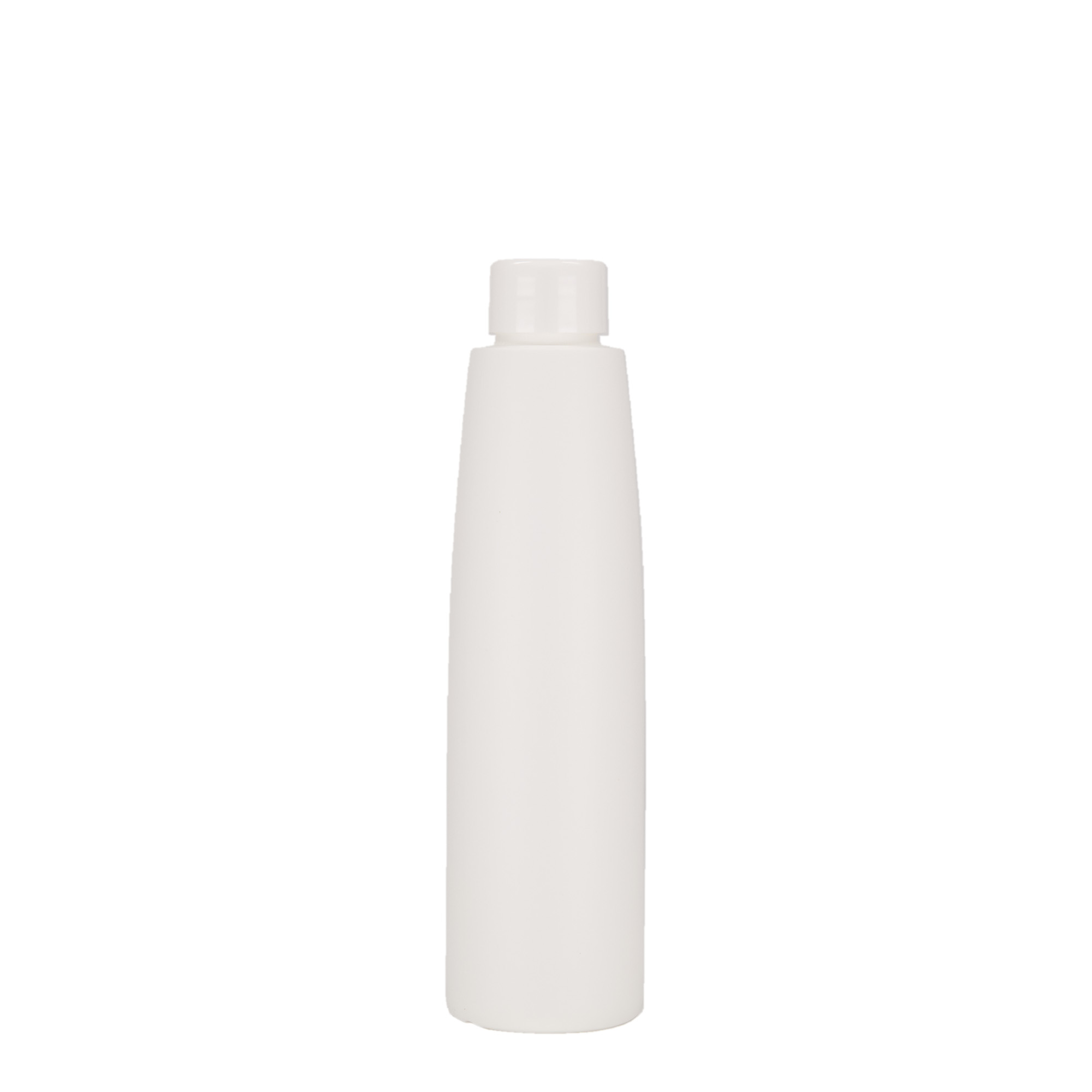 200 ml plastová fľaša „Donald“, HDPE, biela farba, hrdlo: GPI 24/410