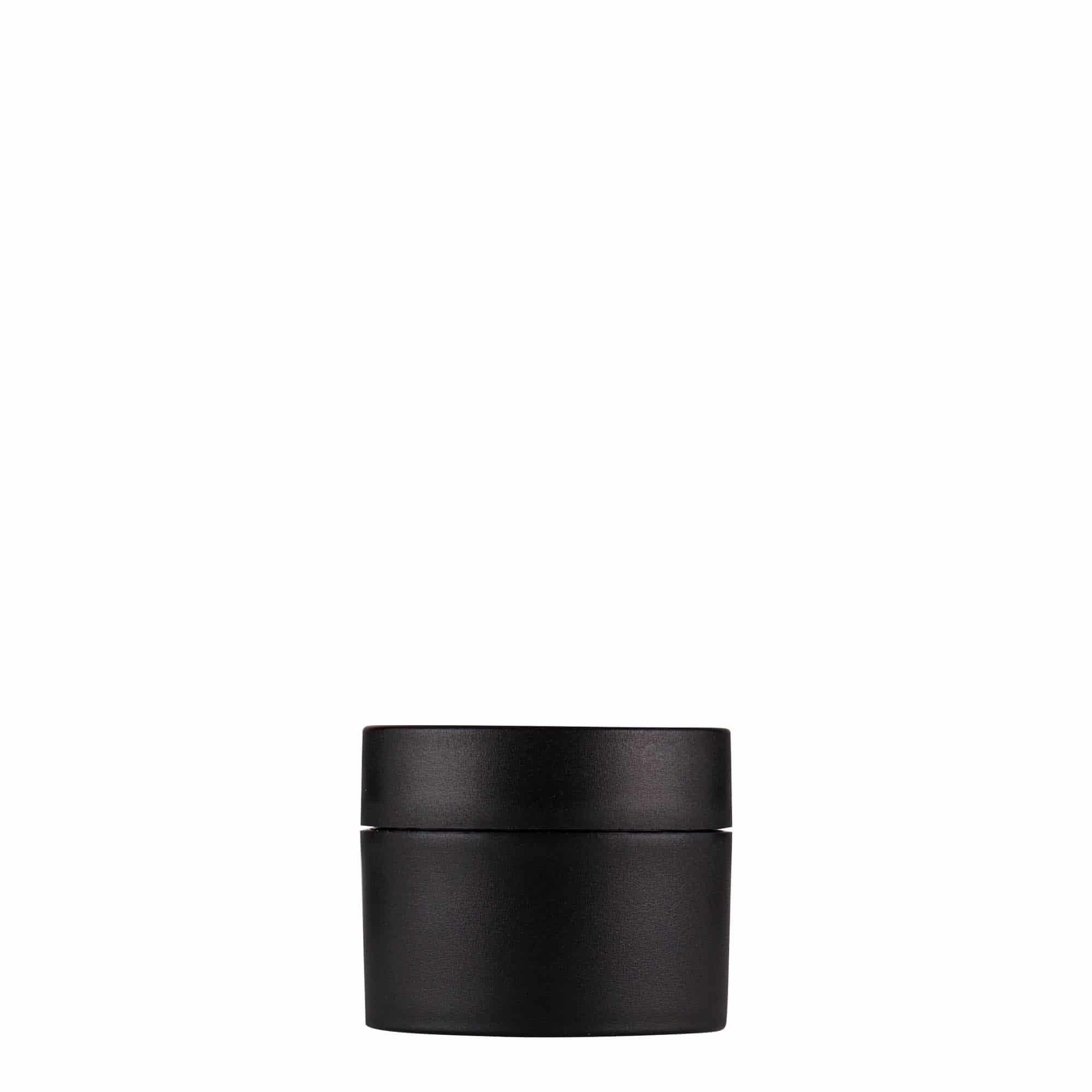 15 ml plastová dóza „Antonella“, PP, čierna farba, hrdlo: skrutkovací uzáver