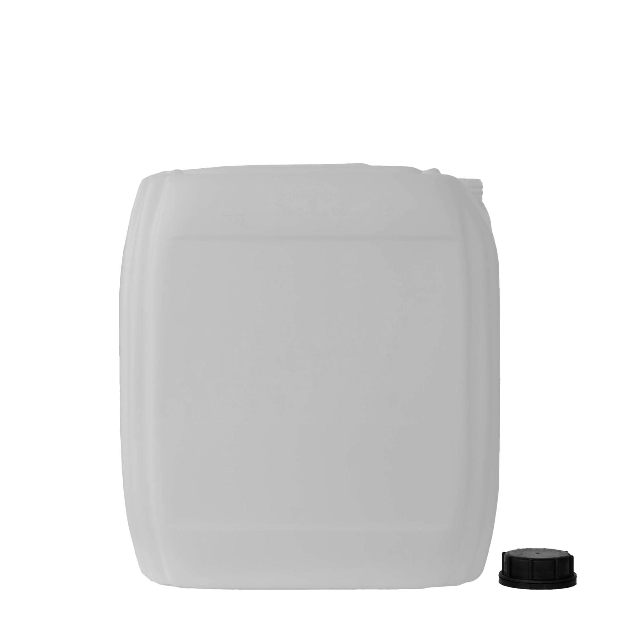 30 l kanister, obdĺžnikový, HDPE plast, prírodný, hrdlo: ND 60
