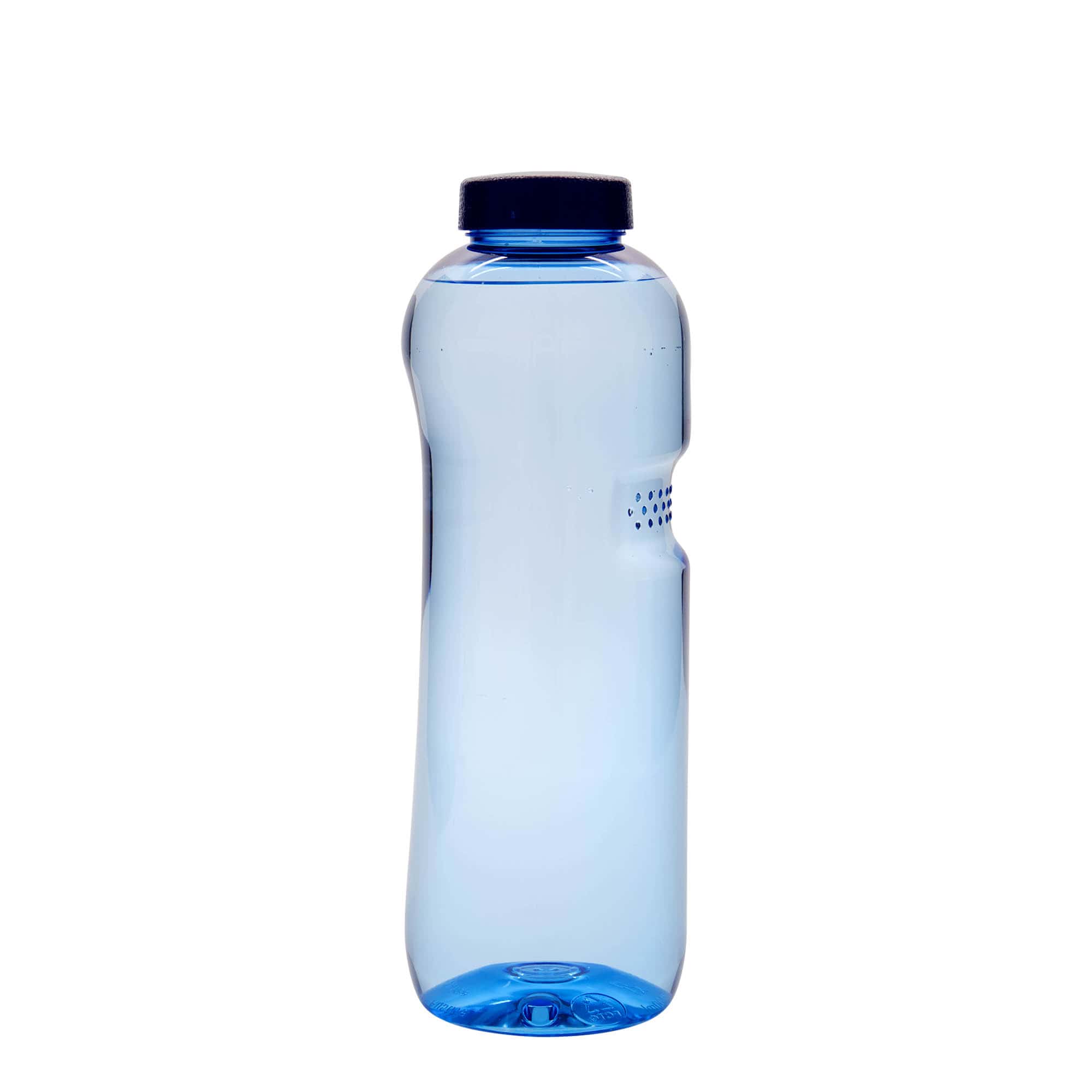 1 000 ml PET-fľaša na pitie 'Kavodrink', plast, modrá