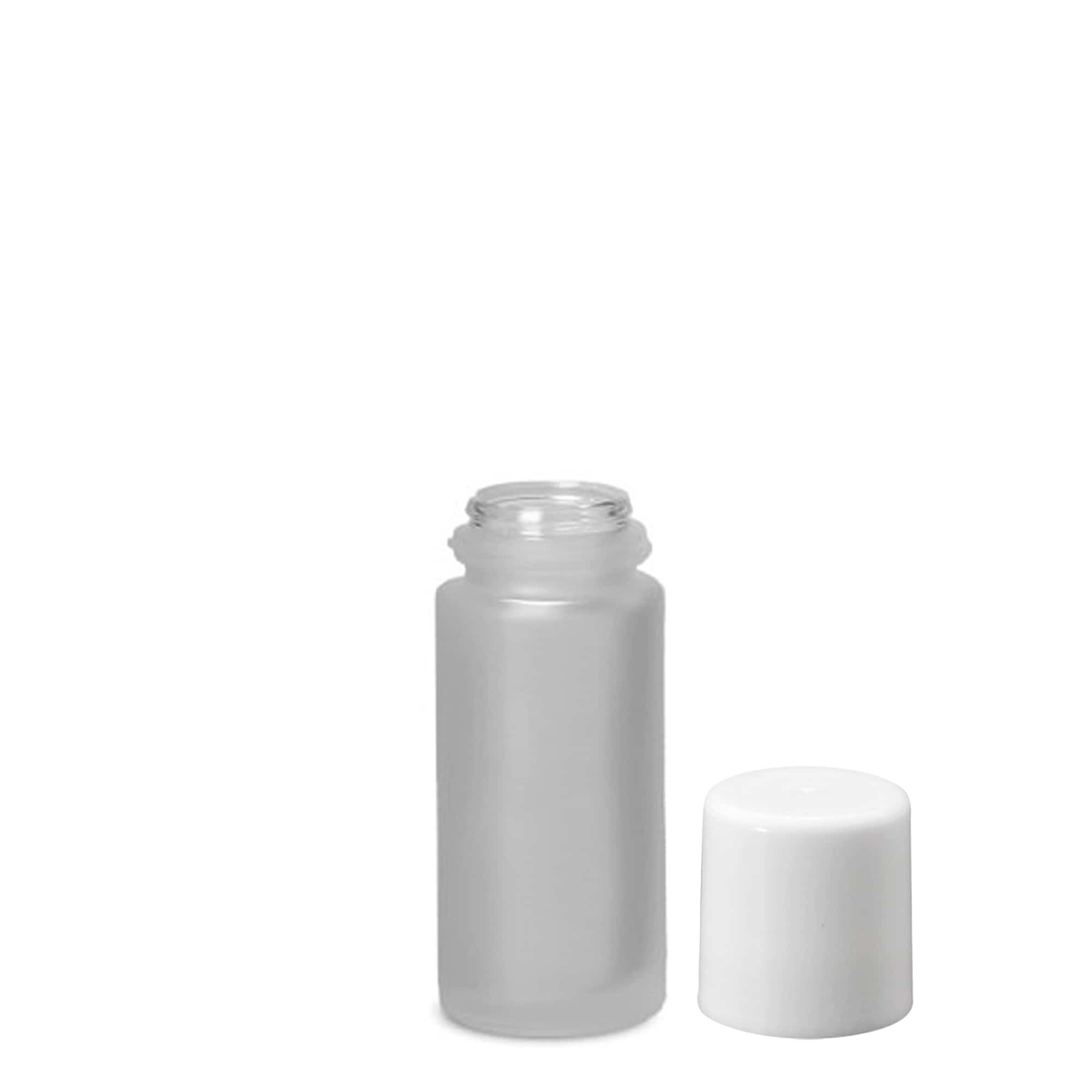 50 ml roll-on fľaša, sklo, matná, hrdlo: závitové uzáver