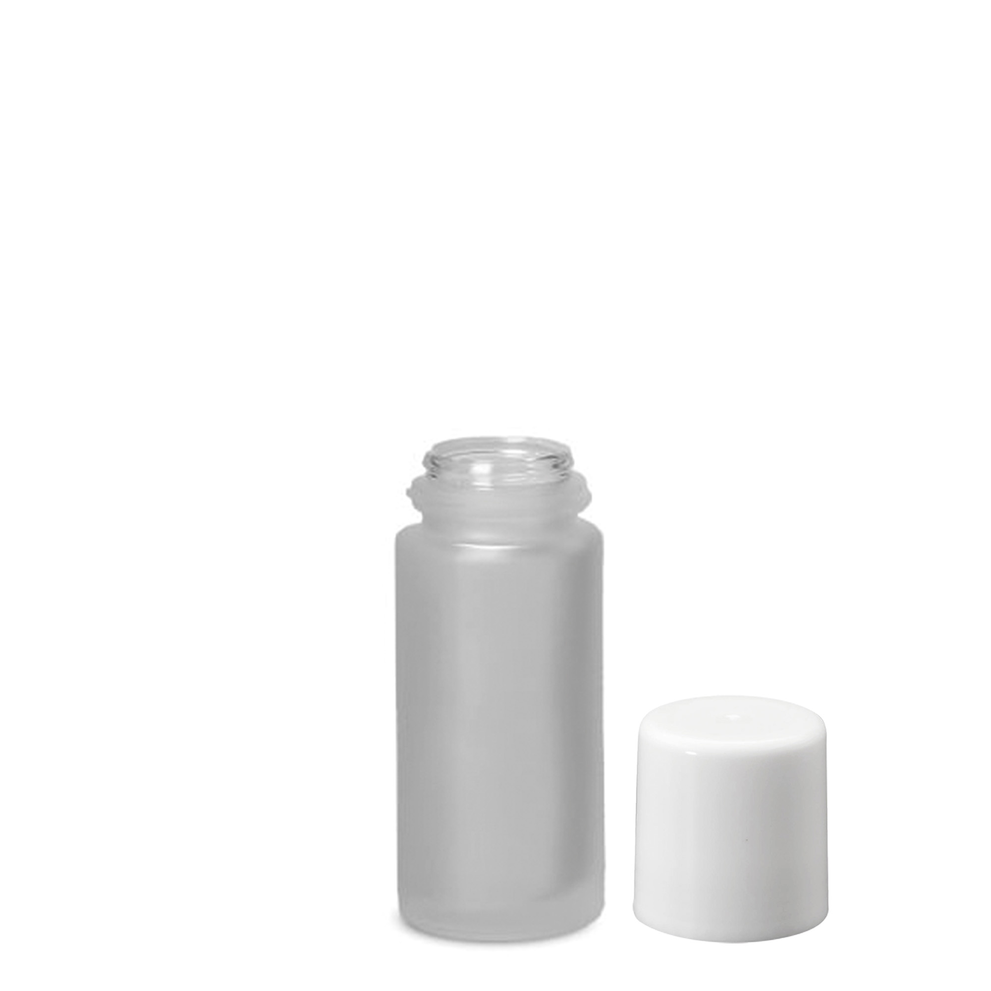 50 ml roll-on fľaša, sklo, matná, hrdlo: závitové uzáver 50 ml roll-on fľaša, sklo, matná, hrdlo: závitové uzáver