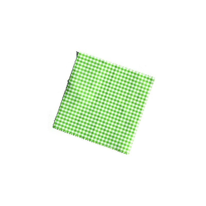 Kárované textilné prestieranie 12x12, štvorcové, svetlozelené, závit: TO38-TO53
