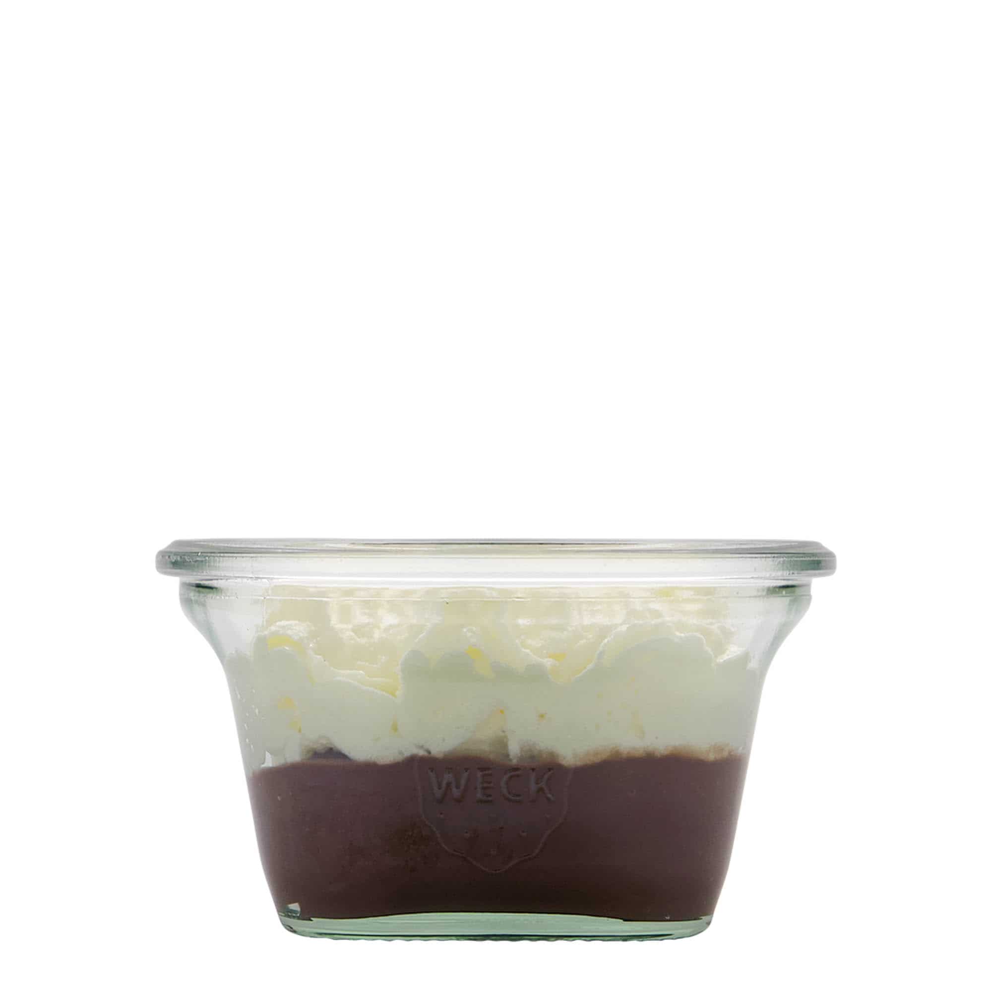 290 ml WECK pohár Quadro, štvorcový, hrdlo: okrúhly okraj