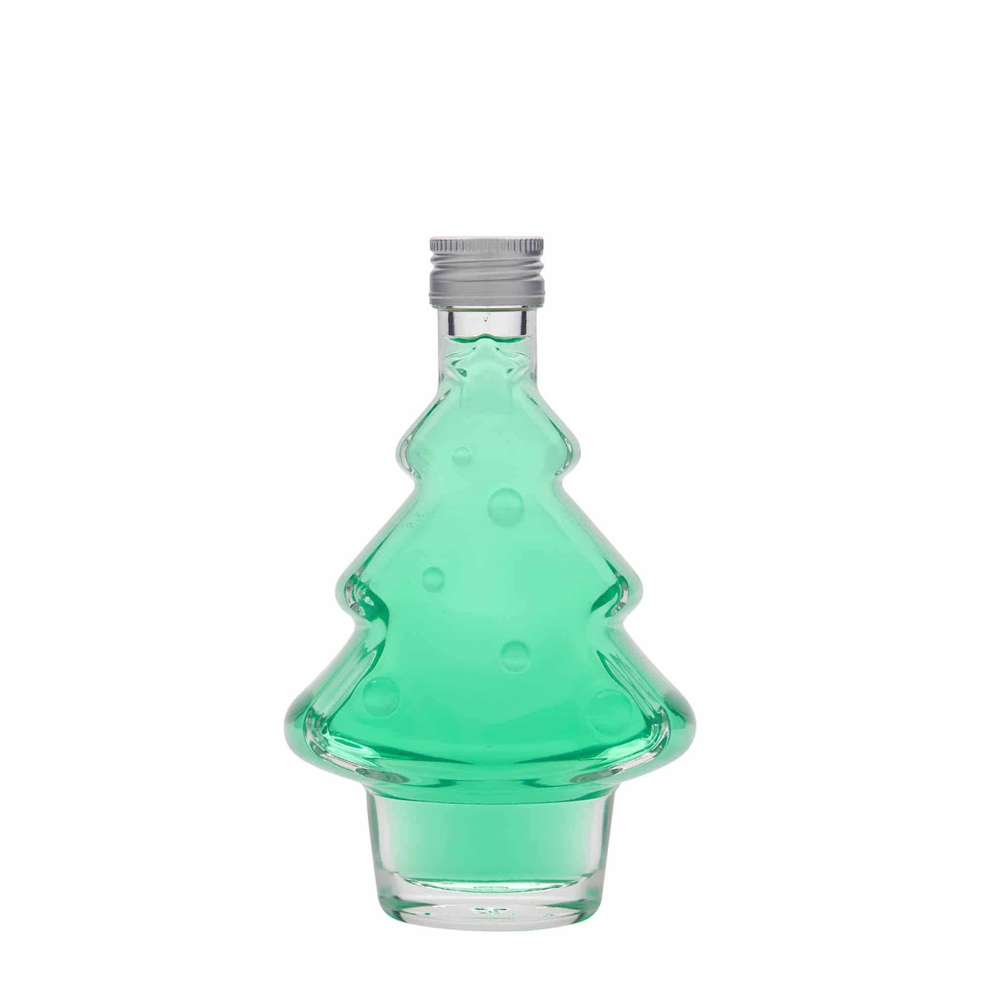 200 ml sklená fľaša „Vianočná jedlička“, hrdlo: PP 28