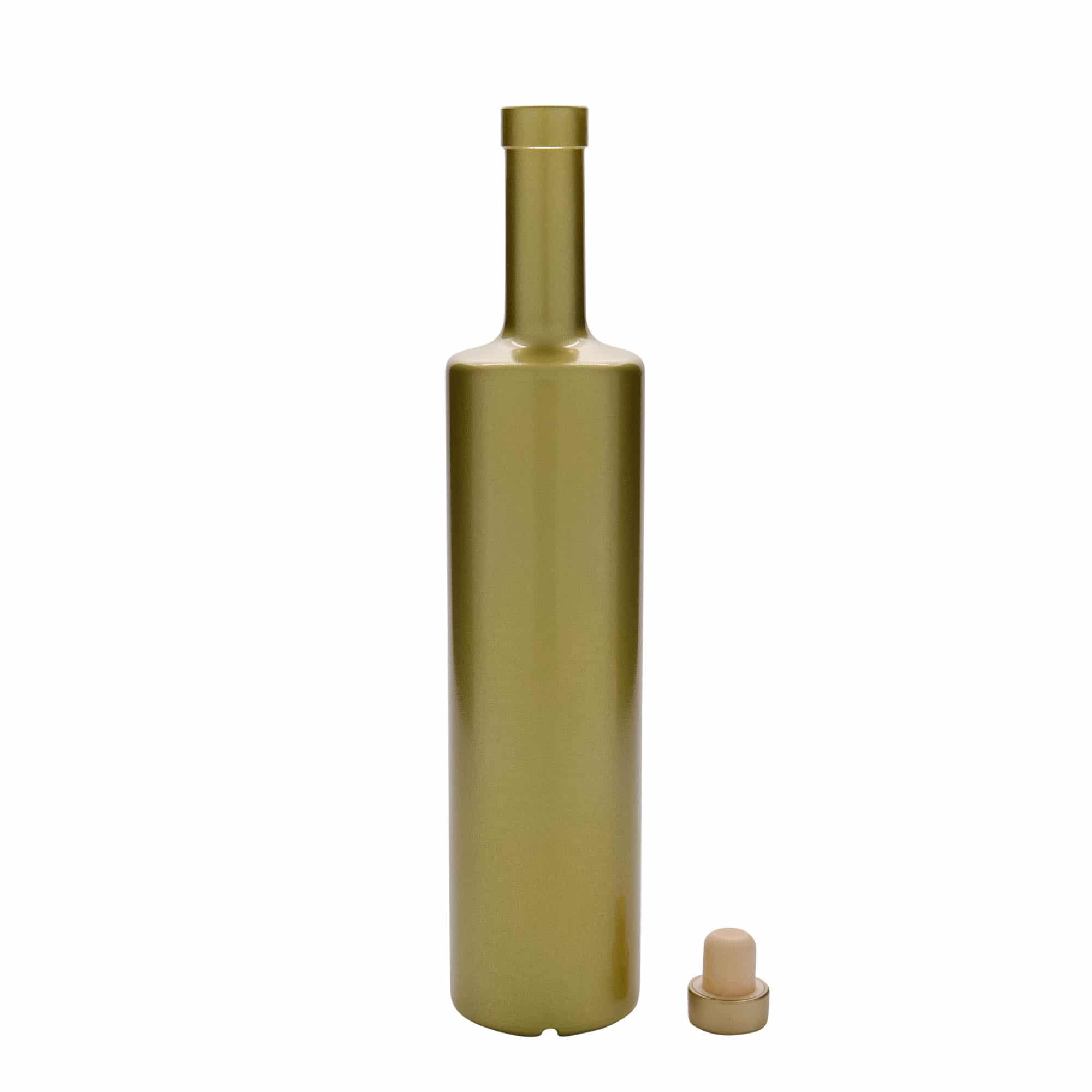 700 ml sklená fľaša „Centurio“, zlatá farba, hrdlo: korok