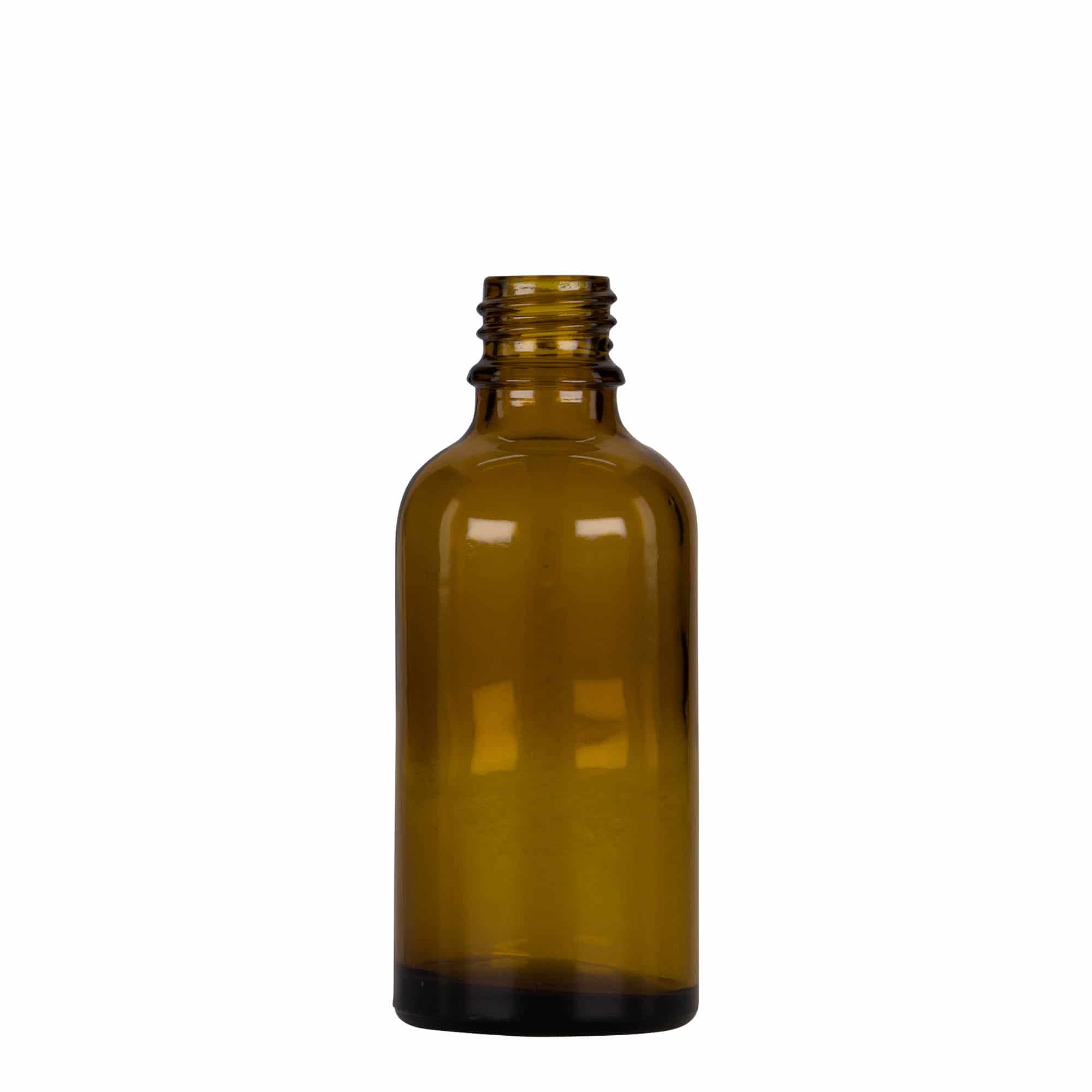 50 ml liekovka s pipetou, sklená, hnedo-čierna farba, hrdlo: DIN 18
